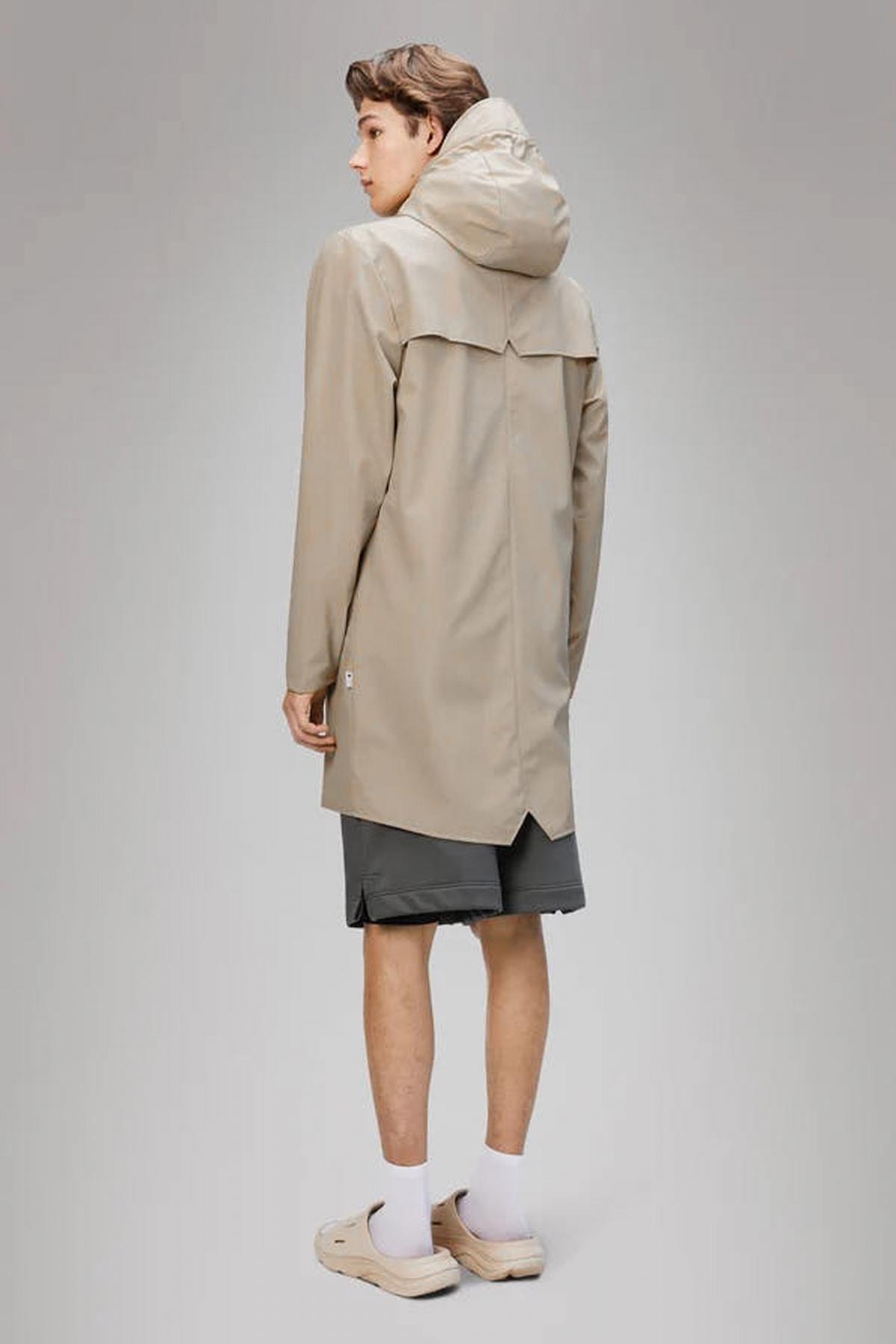 RAINS LONG JACKET W en color GRIS (3)
