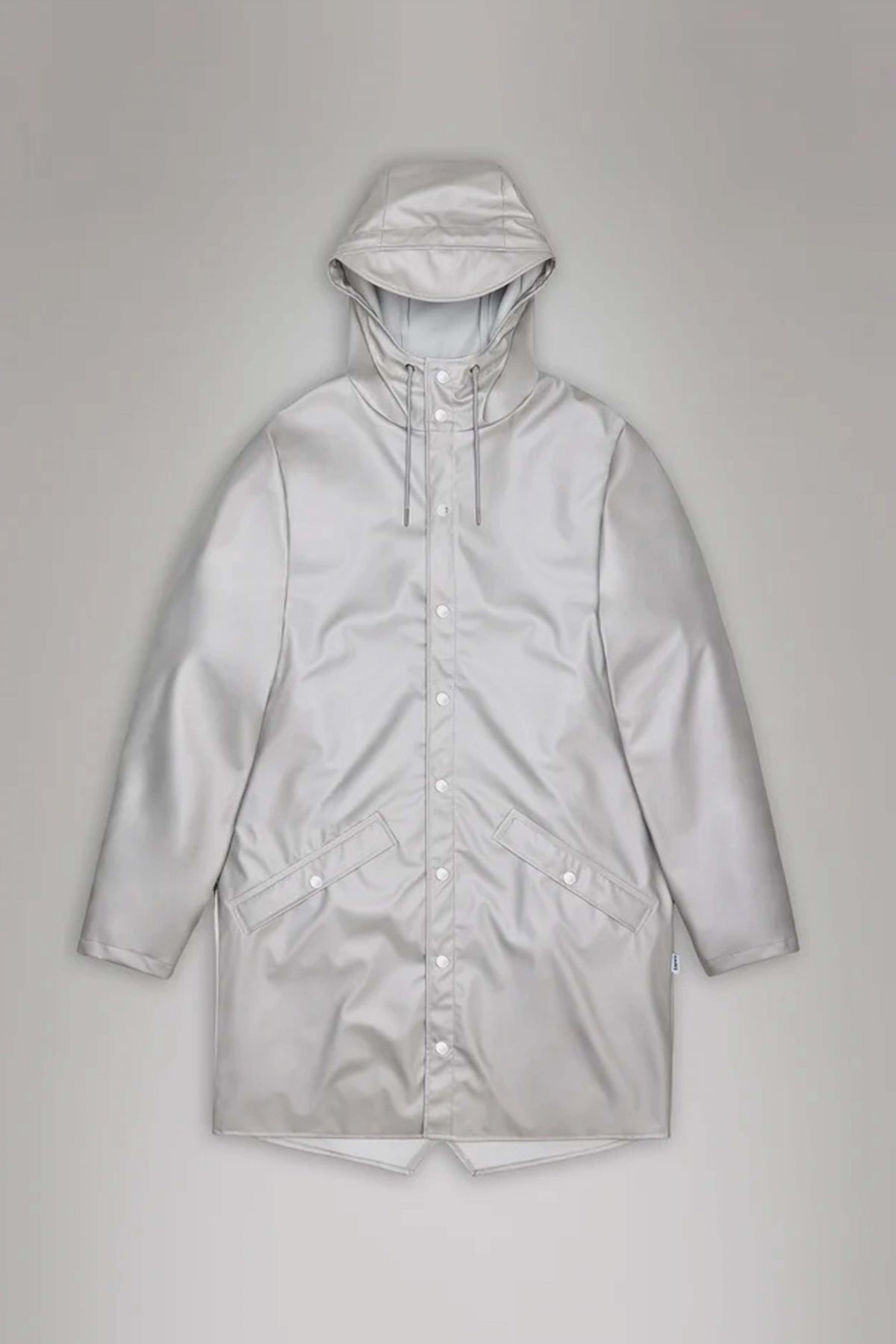 RAINS LONG JACKET W en color GRIS (2)