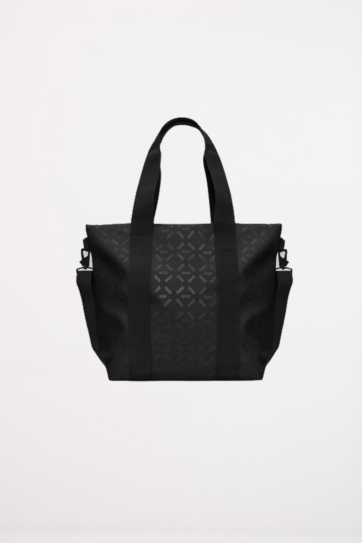 RAINS TOTE BAG MINI W en color NEGRO (1)