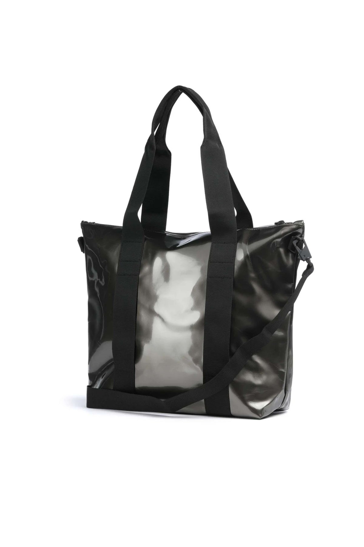 RAINS TOTE BAG MINI W en color PLATA (2)