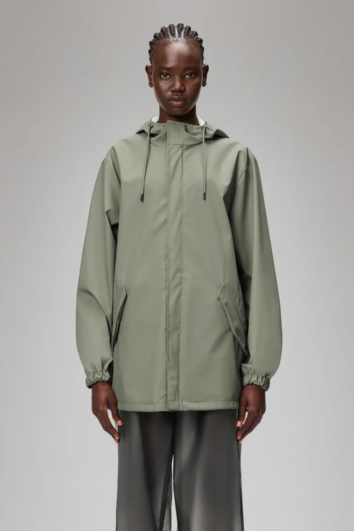RAINS FISHTAIL JACKET W en color GRIS (1)