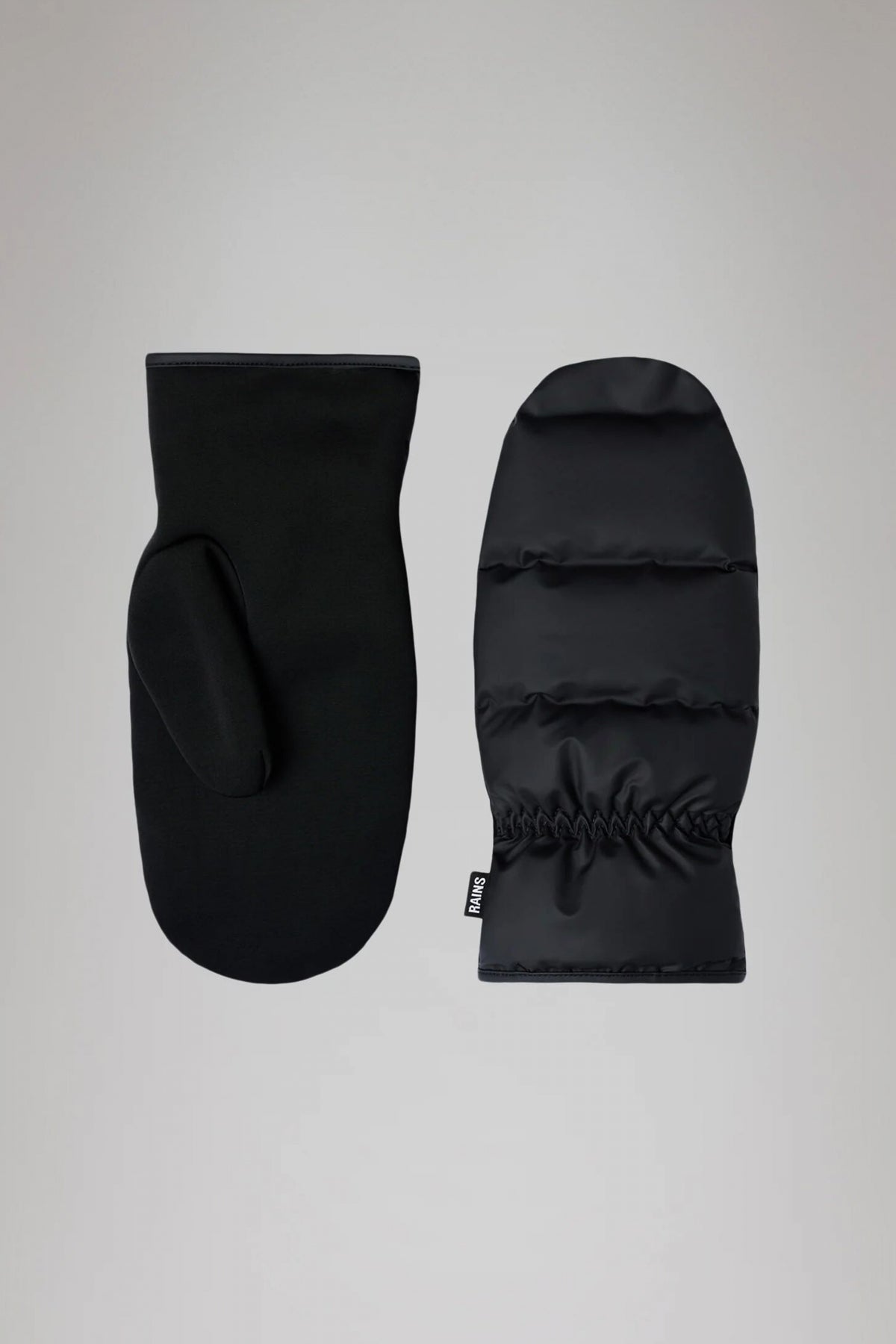 RAINS LOHJA PUFFER MITTENS WT en color NEGRO (1)