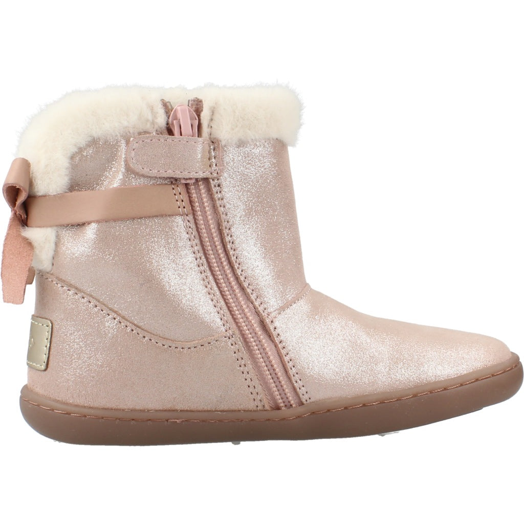 CHETTO BOTIN BAREFOOT DE PIEL CON LAZO en color ROSA (4)