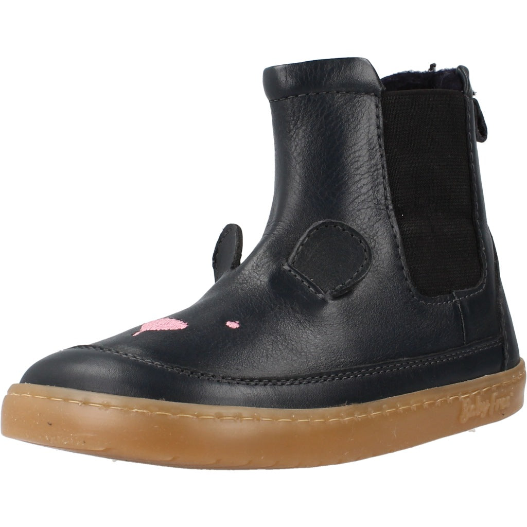 CHETTO BOTIN BAREFOOT PIEL CONEJITO CON ELASTIC en color AZUL (1)