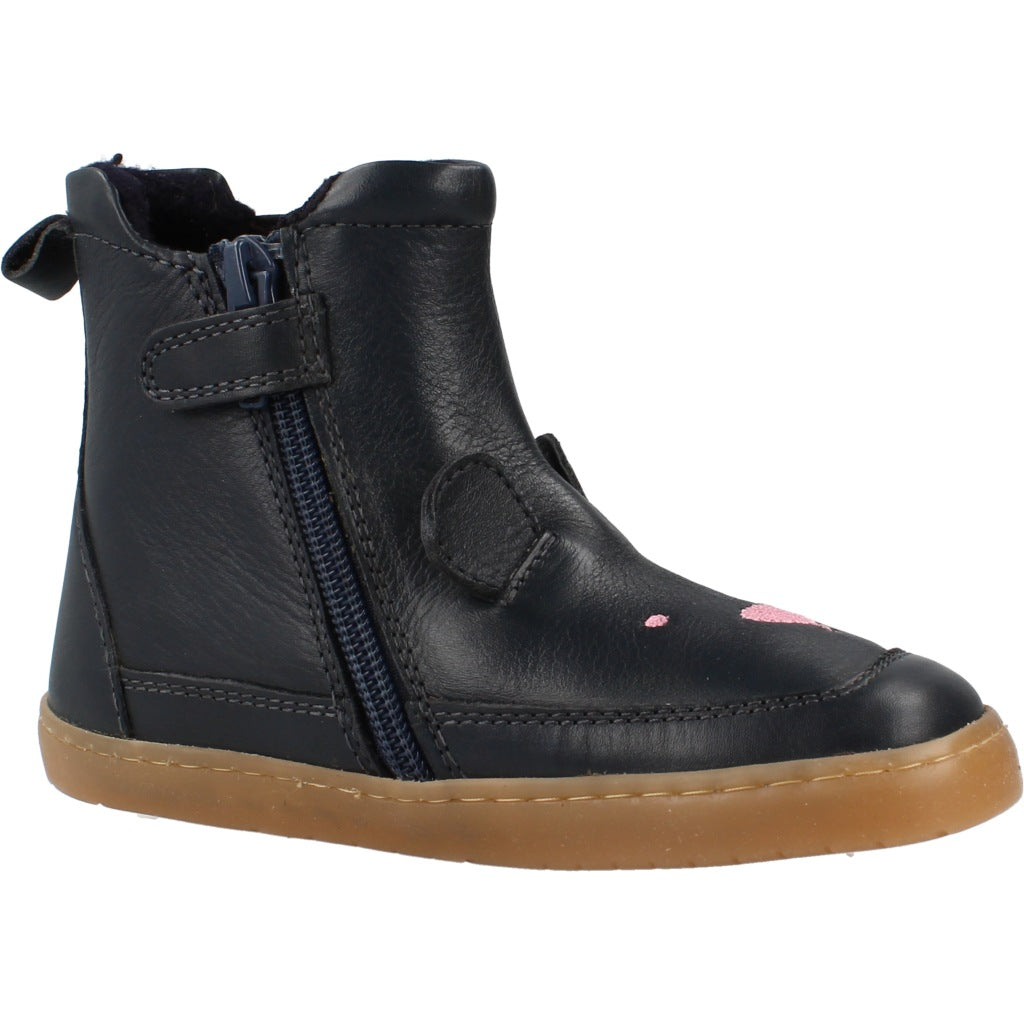 CHETTO BOTIN BAREFOOT PIEL CONEJITO CON ELASTIC en color AZUL (5)