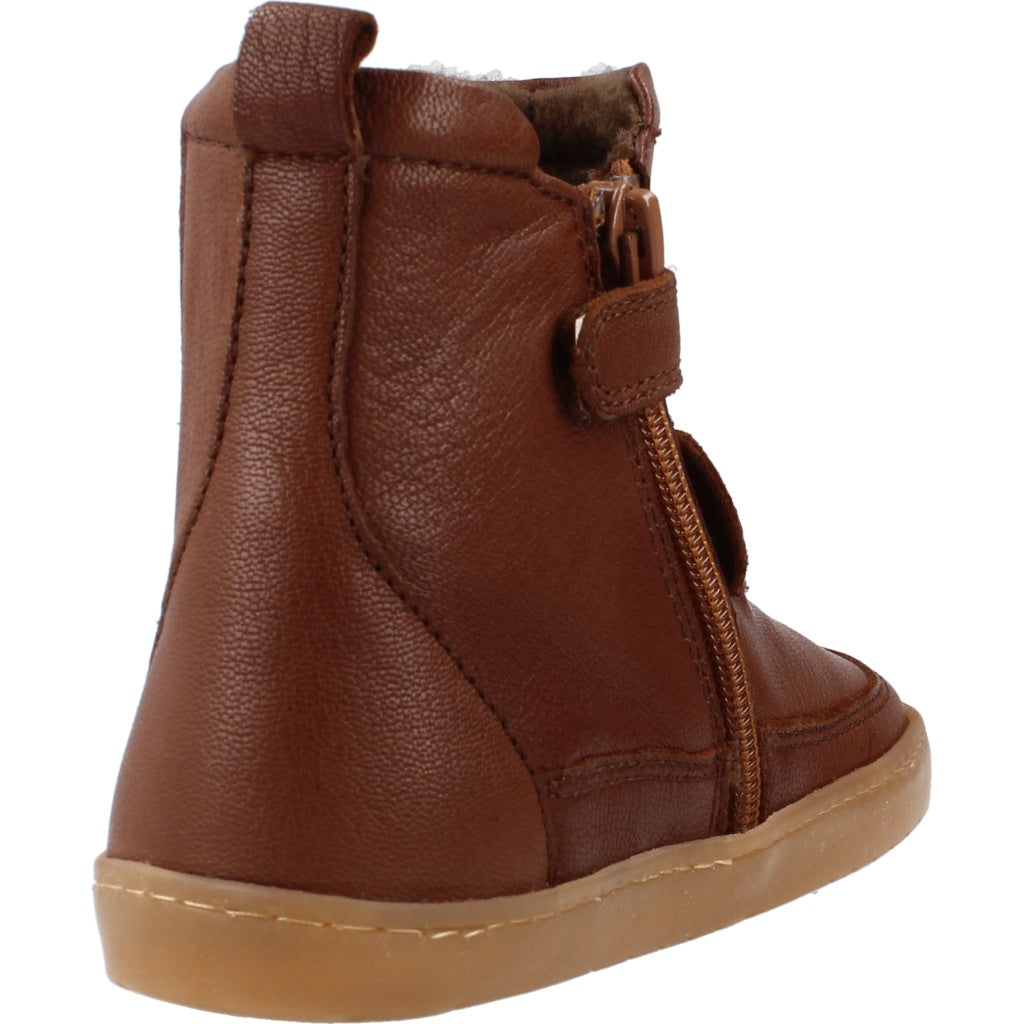 CHETTO BOTIN BAREFOOT PIEL CONEJITO CON ELASTIC en color MARRON (3)