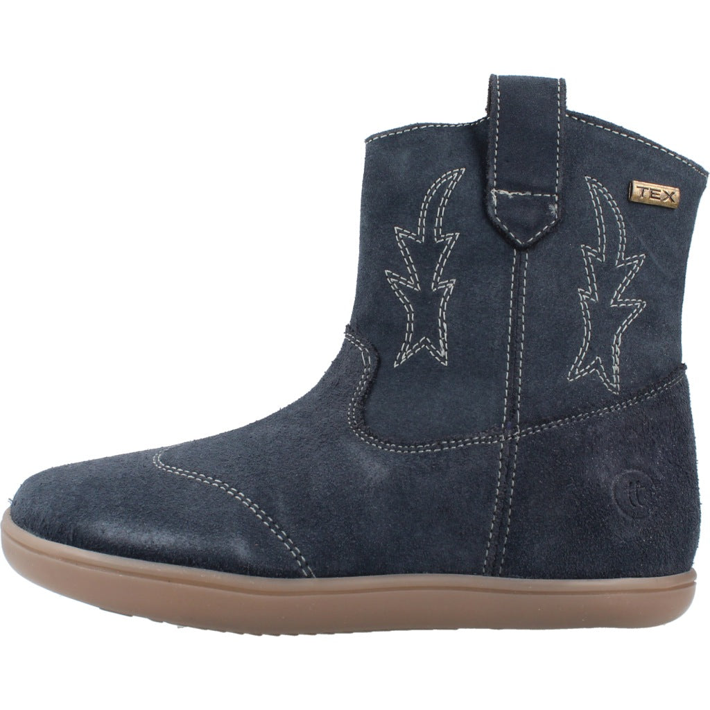 CHETTO BOTA DE PIEL - TIPO CAMPERA - WATERPROOF en color AZUL (2)