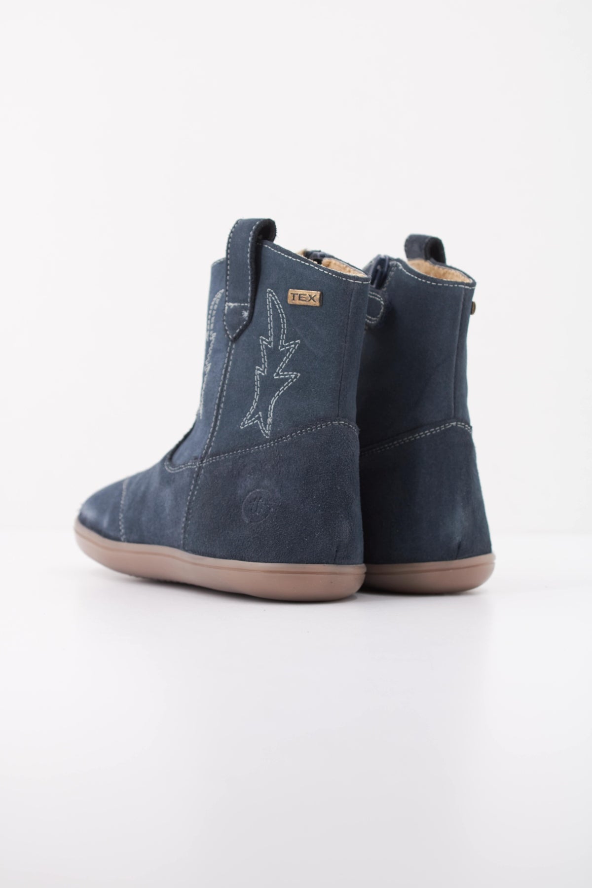 CHETTO BOTA DE PIEL - TIPO CAMPERA - WATERPROOF en color AZUL (4)