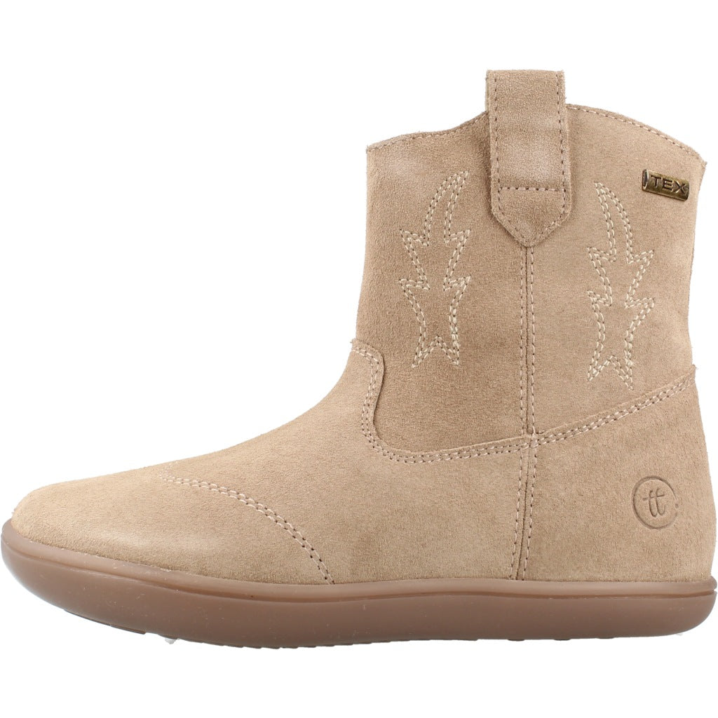 CHETTO BOTA DE PIEL - TIPO CAMPERA - WATERPROOF en color MARRON CLARO (2)