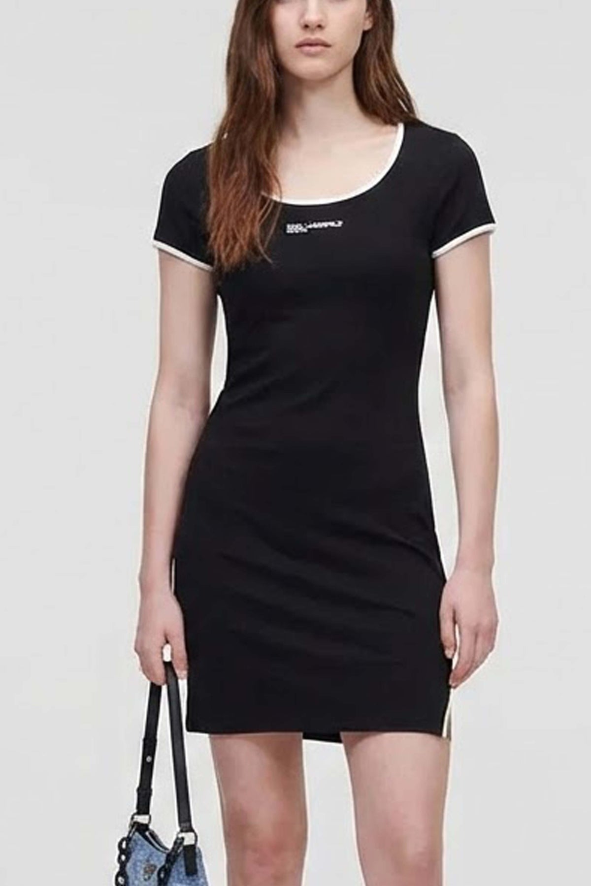 KARL LAGERFELD JEANS SSLV MILANO DRESS en color NEGRO (3)