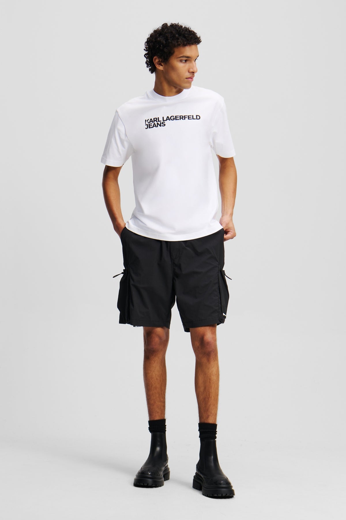 KARL LAGERFELD JEANS KLJ REG SS ESSENTIAL TEE en color BLANCO (4)