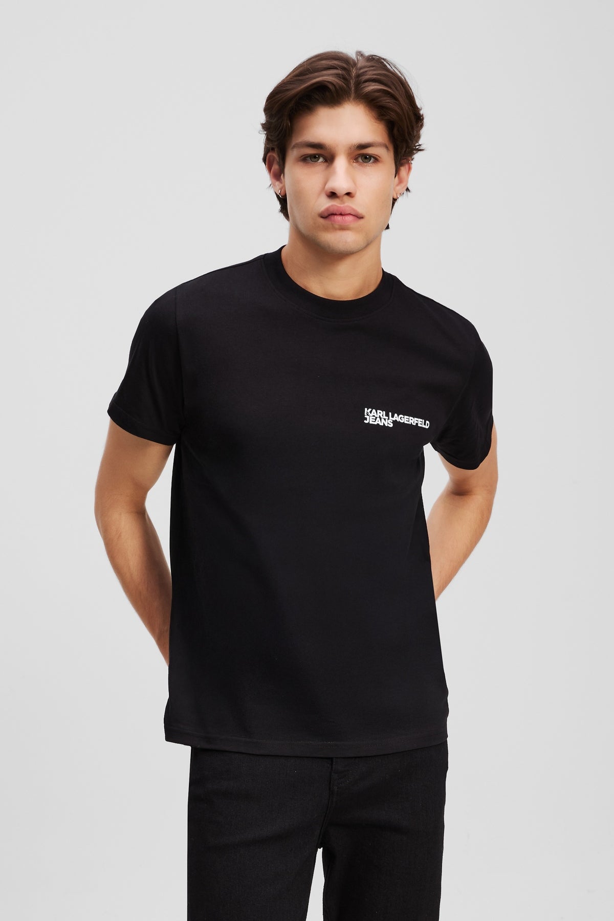 KARL LAGERFELD JEANS KLJ SLIM SS TEE en color NEGRO (1)