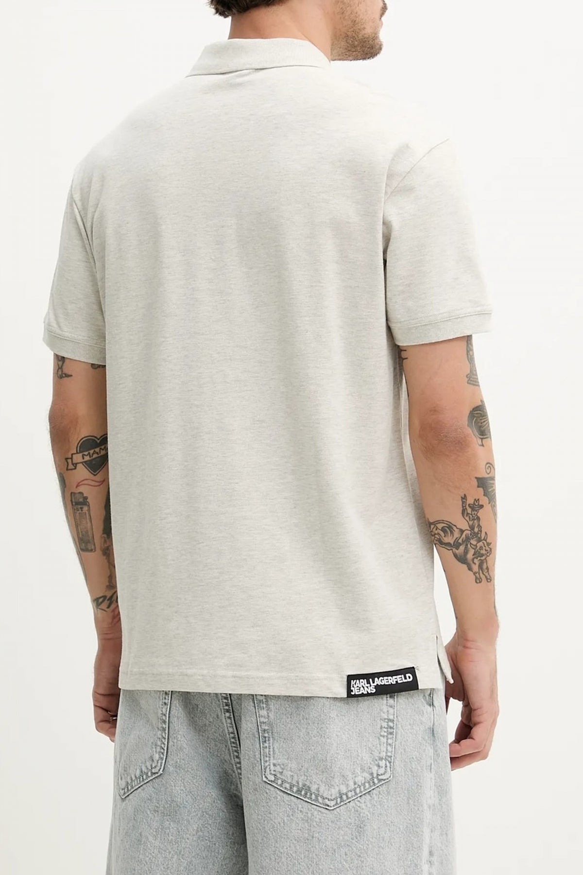 KARL LAGERFELD JEANS KLJ REGULAR PIQUE POLO en color BEIS (2)