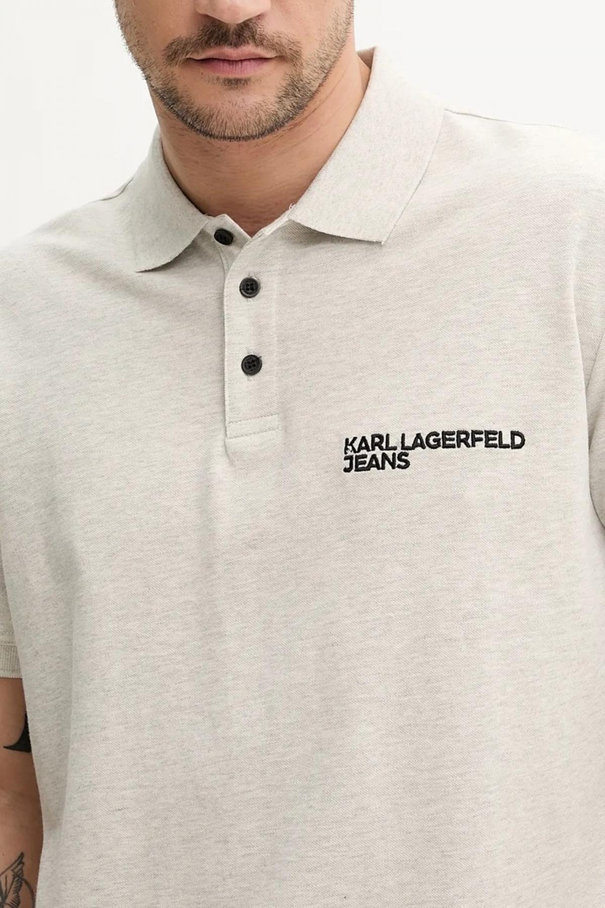 KARL LAGERFELD JEANS KLJ REGULAR PIQUE POLO en color BEIS (3)