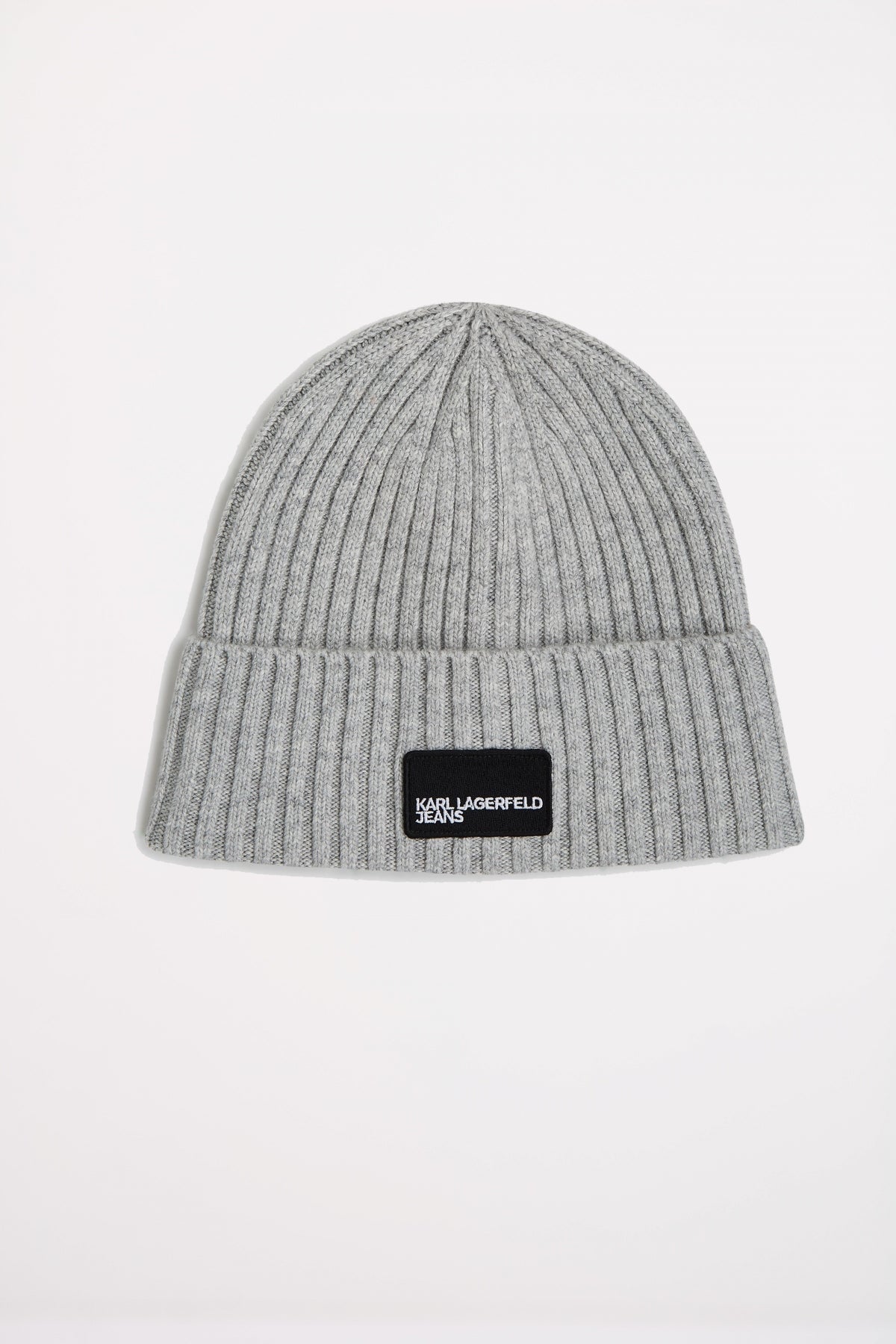 KARL LAGERFELD JEANS KLJ TURNED UP BEANIE en color GRIS (1)