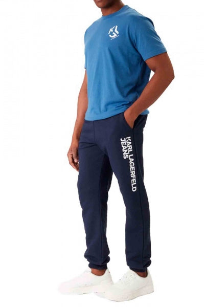 KARL LAGERFELD JEANS KLJ TEXT LOGO SLIM SWEATPA en color AZUL (1)