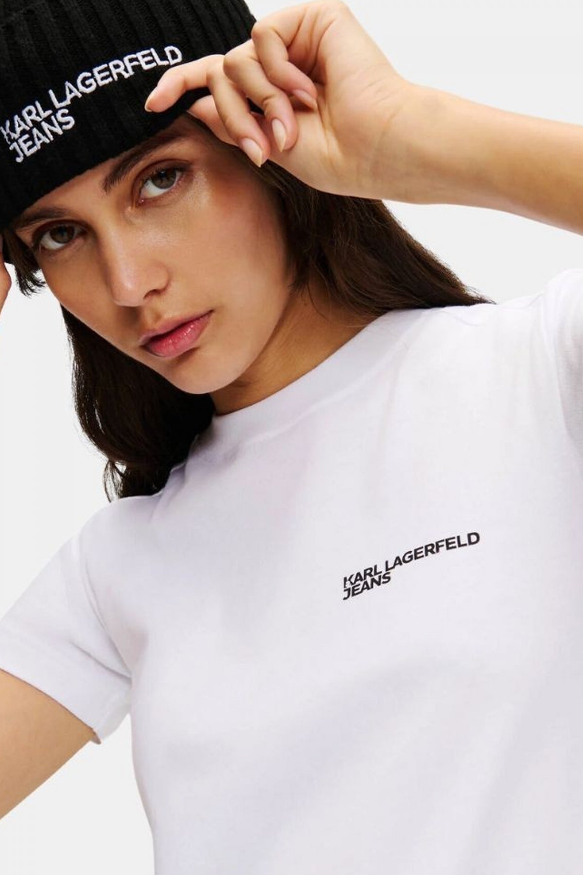 KARL LAGERFELD JEANS KLJ SLIM SS TEE en color BLANCO (4)