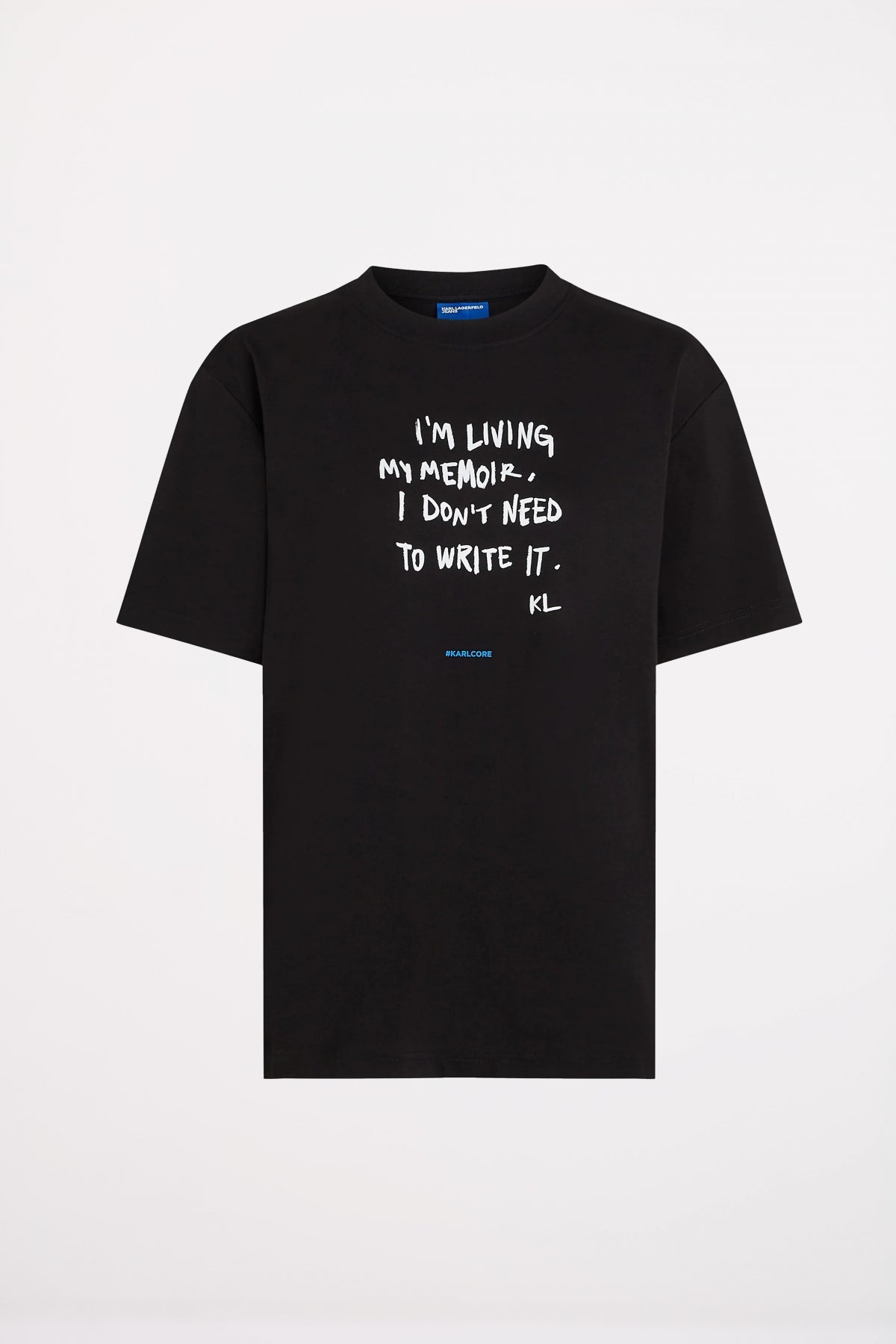 KARL LAGERFELD JEANS KLJ RELAXED KARLISM TEE en color NEGRO (2)