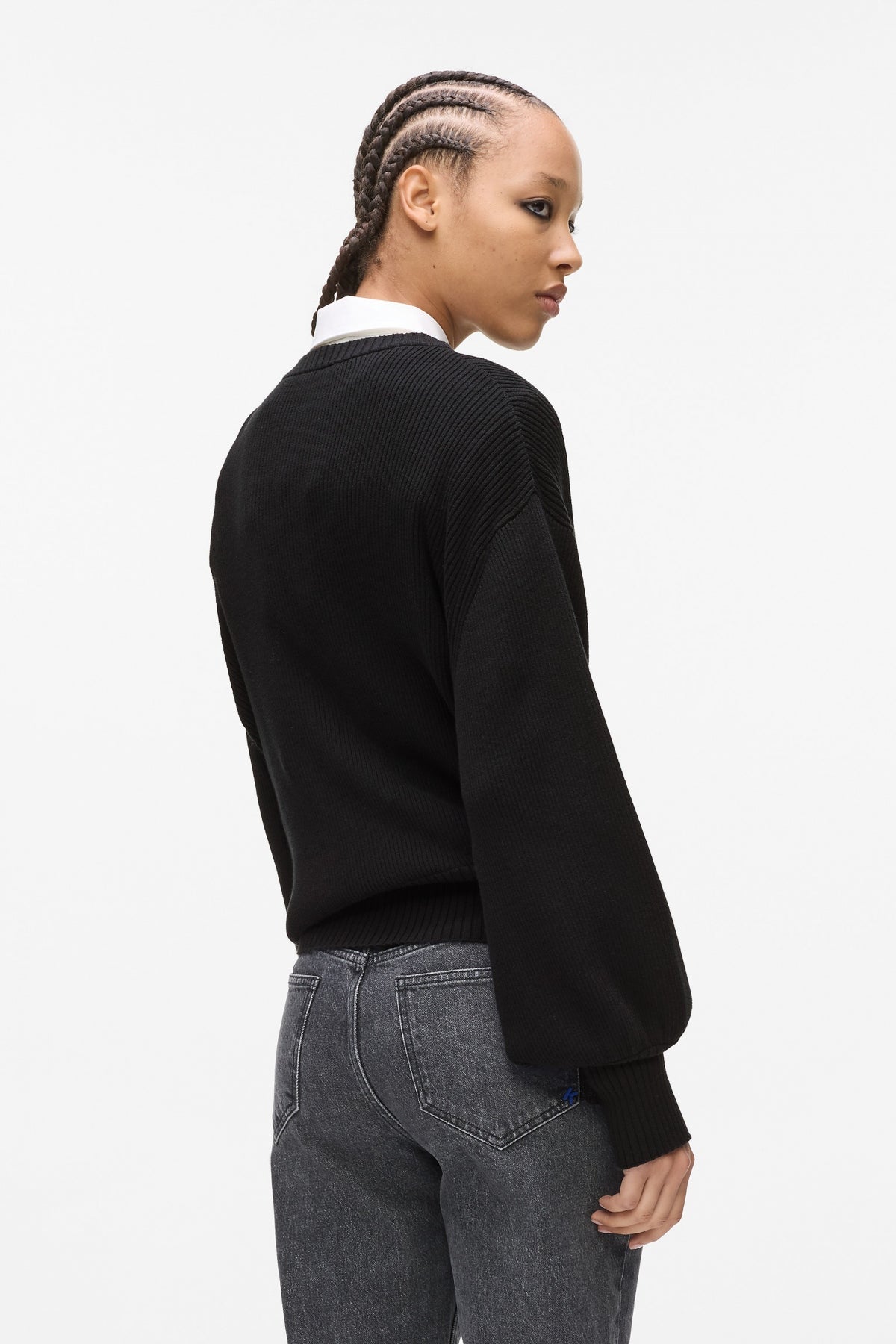 KARL LAGERFELD JEANS KLJ REG BALLOON SLEEVE SWE en color NEGRO (3)