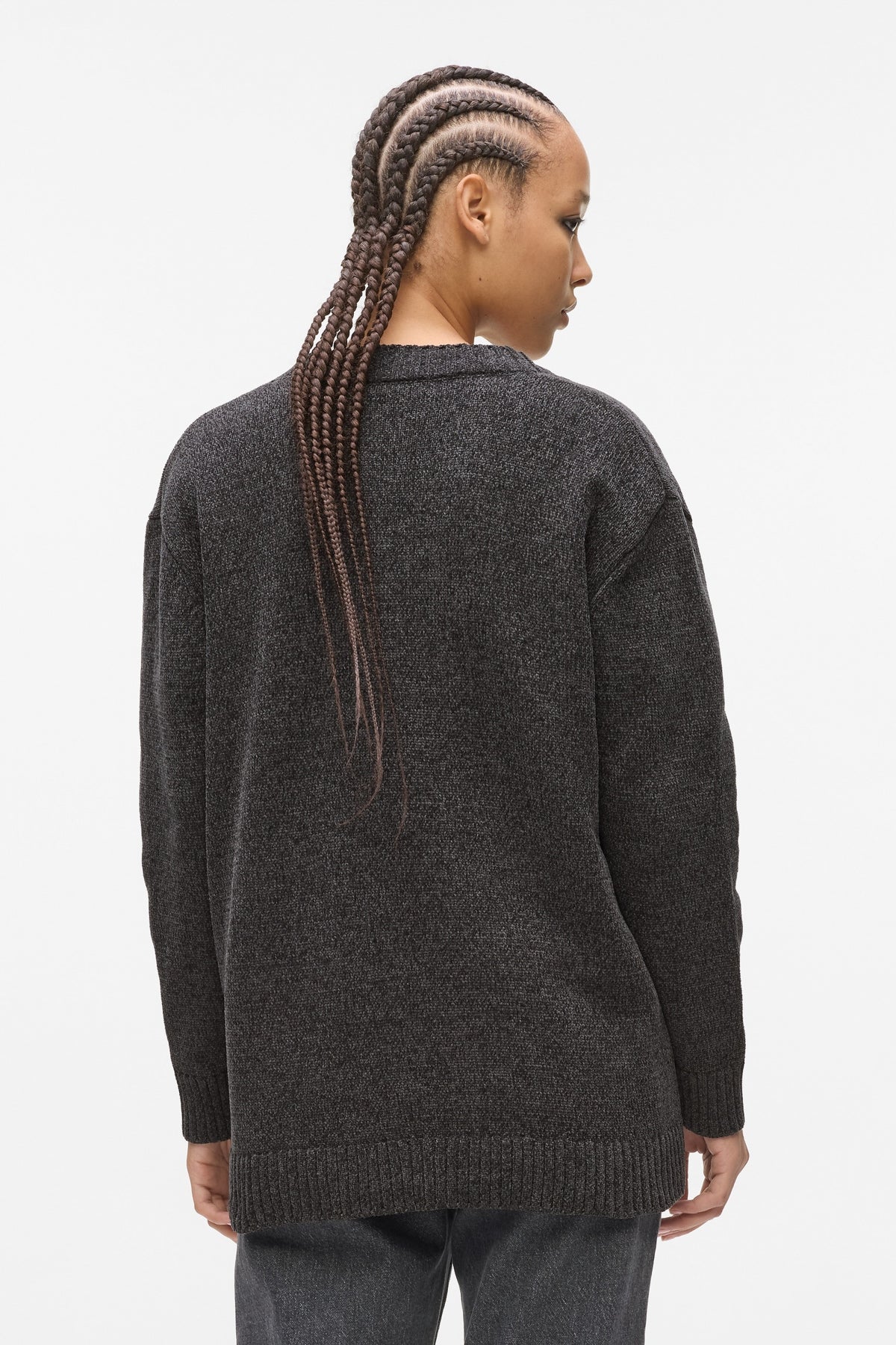 KARL LAGERFELD JEANS KLJ OVERSIZED CARDI en color GRIS (3)
