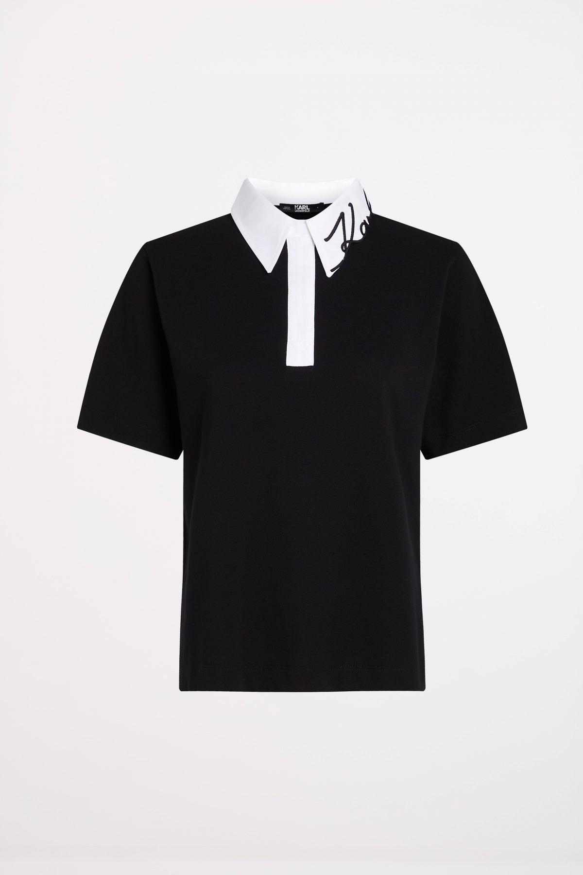 KARL LAGERFELD JEANS KARL SIGNATURE POLO en color NEGRO (2)