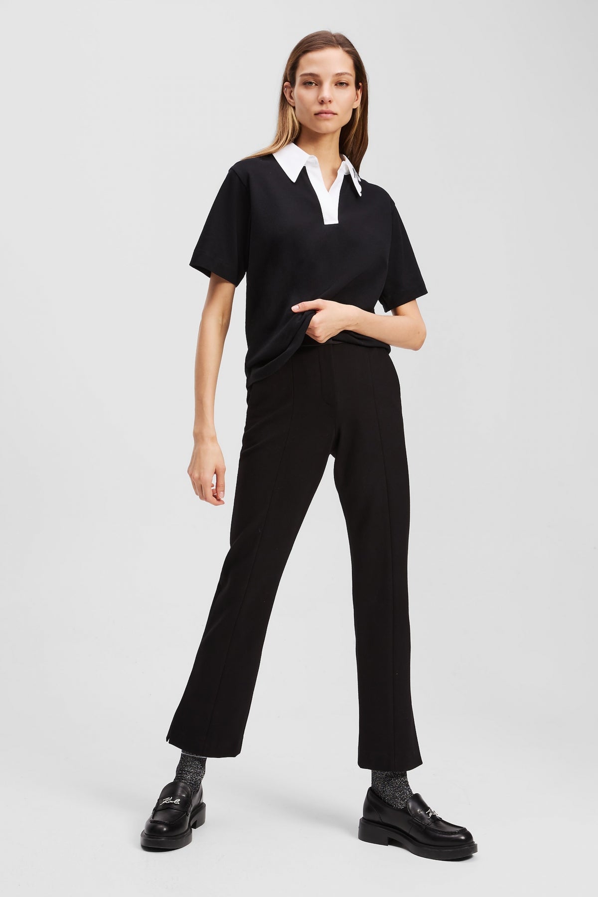KARL LAGERFELD JEANS KARL SIGNATURE POLO en color NEGRO (4)