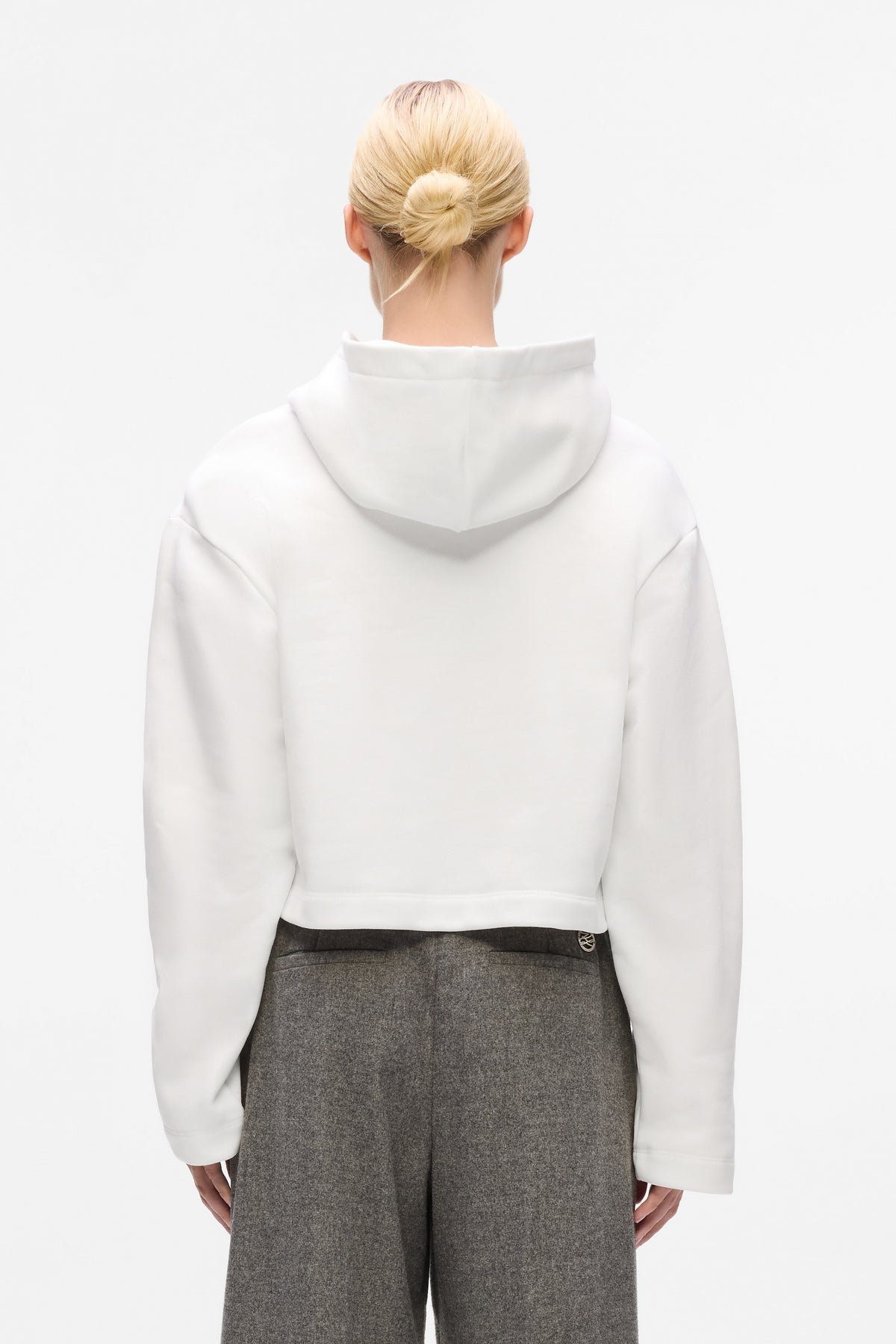 KARL LAGERFELD JEANS KARL SIGNATURE HEM HOODIE en color BLANCO (3)