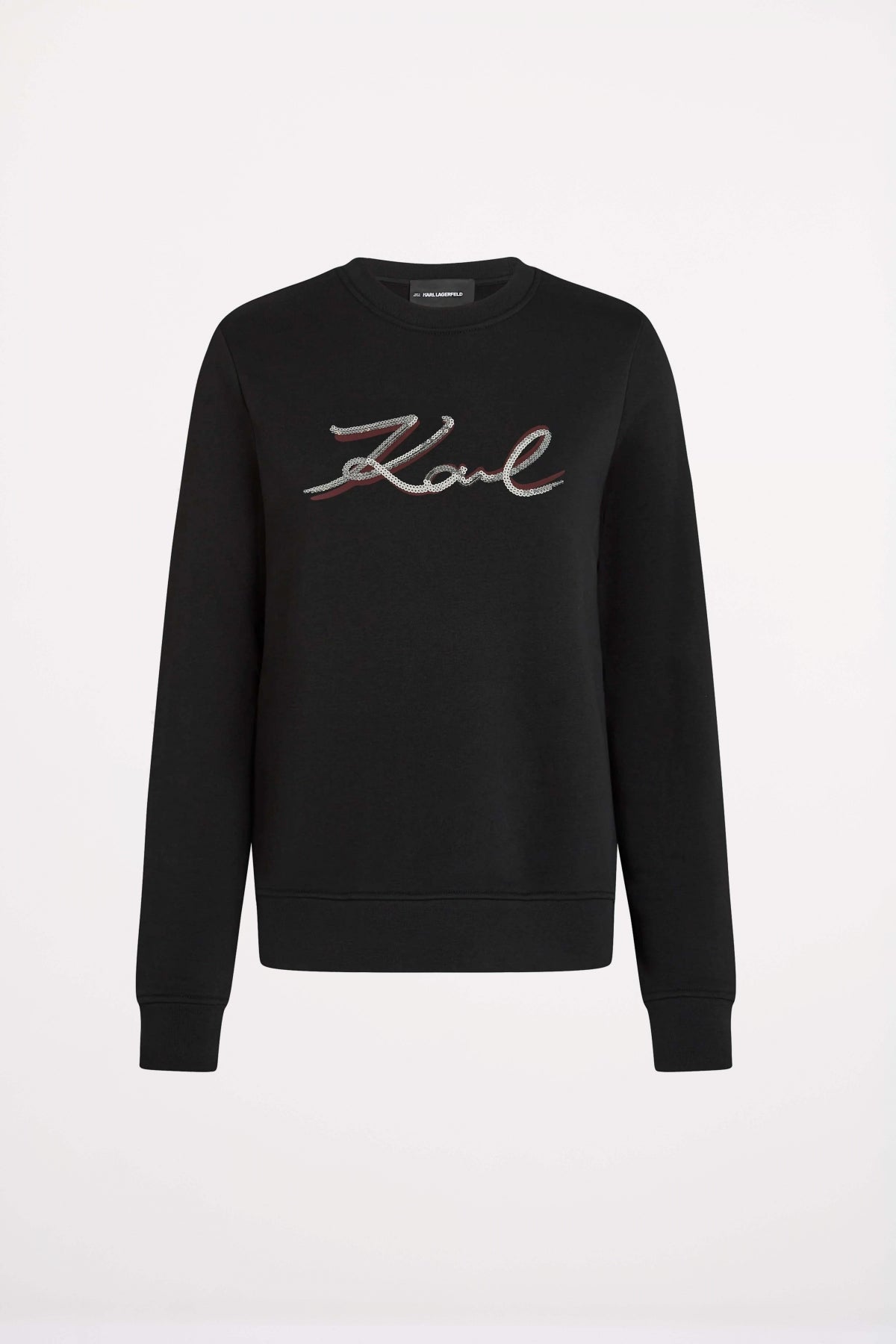 KARL LAGERFELD JEANS SIGNATURE SEQUINS SWEATSHI en color NEGRO (2)