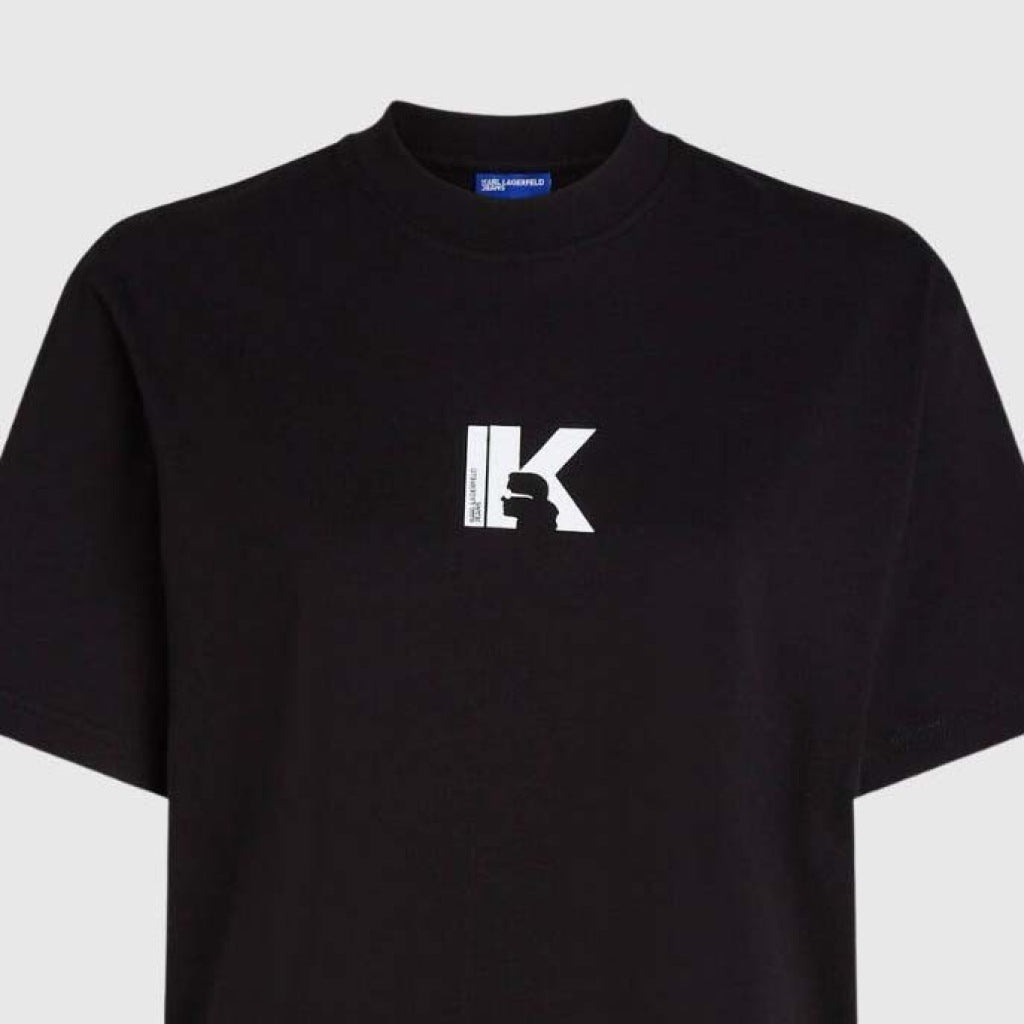 KARL LAGERFELD JEANS KLJ SLIM SS K LOGO TEE en color NEGRO (6)