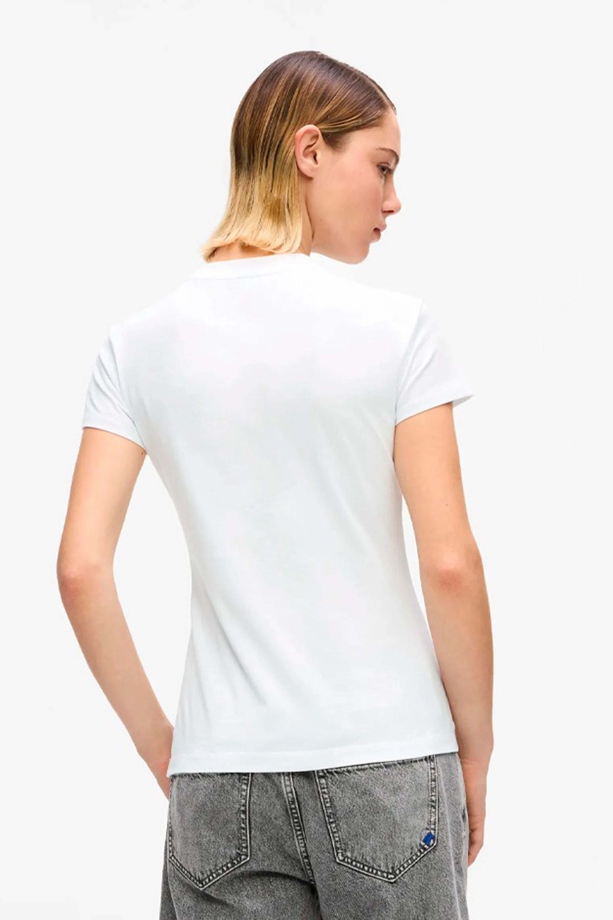 KARL LAGERFELD JEANS KLJ SLIM SS K LOGO TEE en color BLANCO (2)
