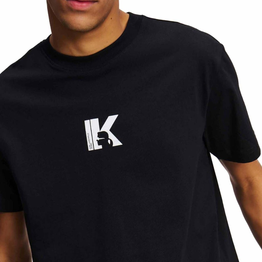 KARL LAGERFELD JEANS REG SS K LOGO TEE en color NEGRO (6)
