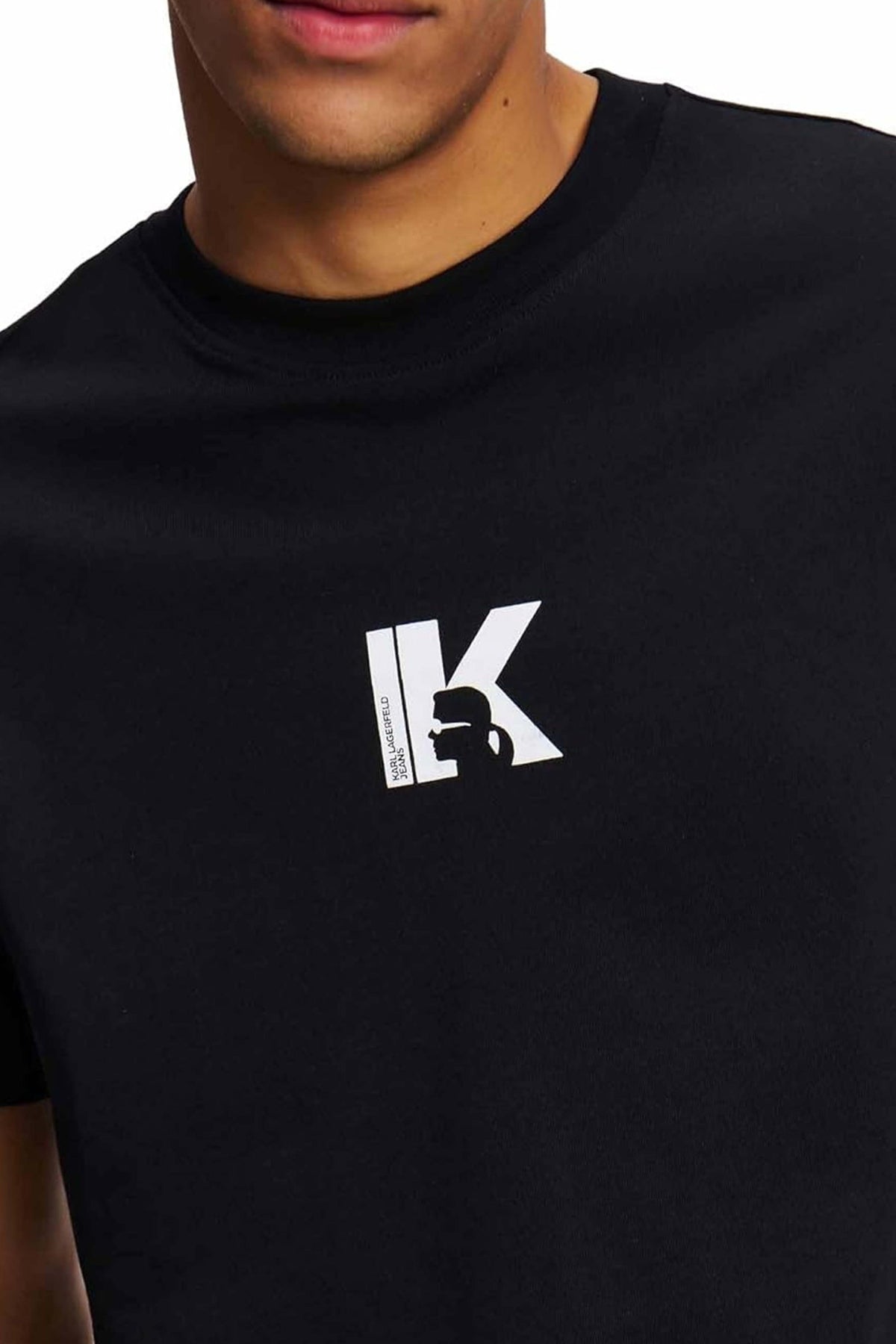 KARL LAGERFELD JEANS REG SS K LOGO TEE en color NEGRO (3)