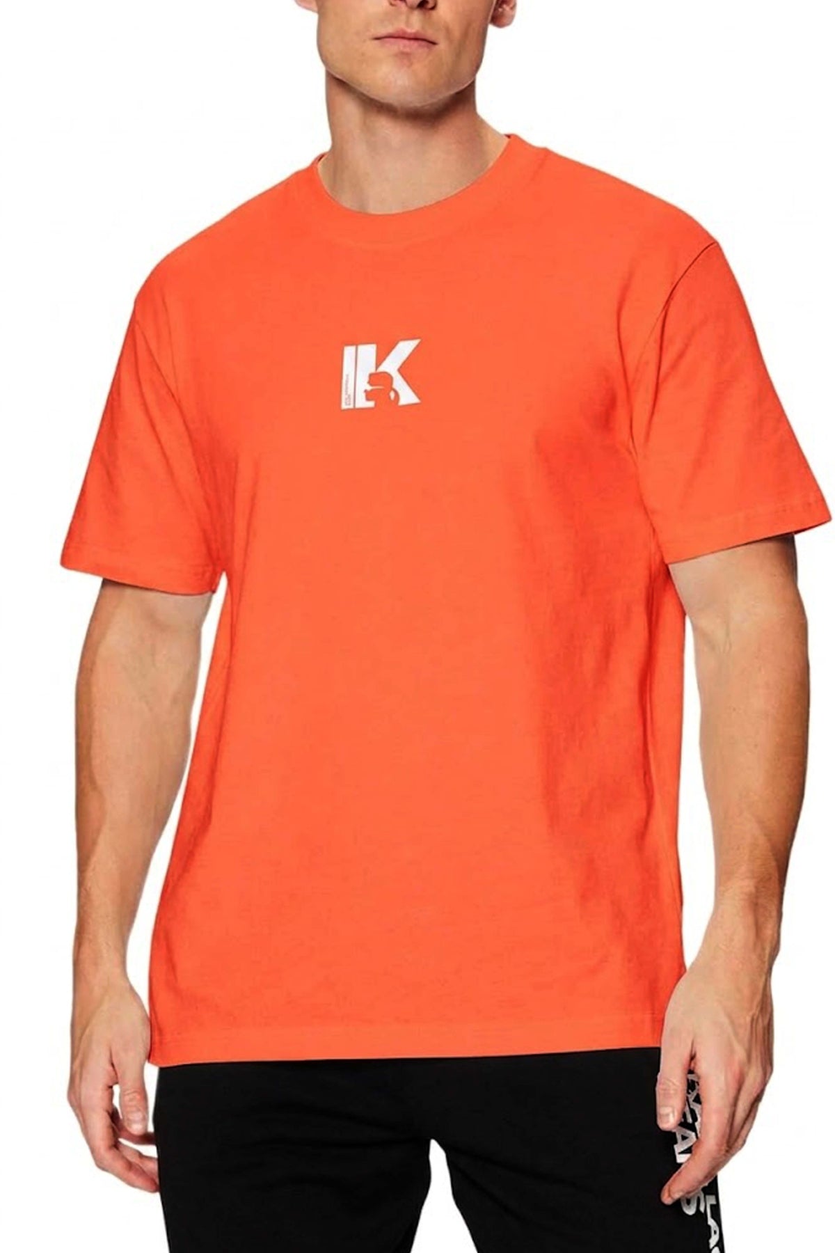 KARL LAGERFELD JEANS REG SS K LOGO TEE en color NARANJA (1)