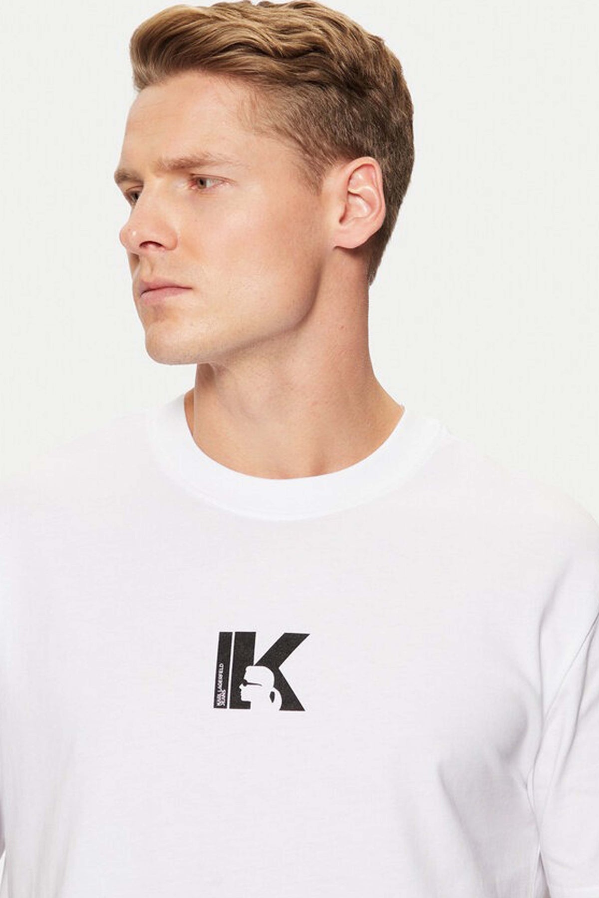 KARL LAGERFELD JEANS REG SS K LOGO TEE en color BLANCO (3)