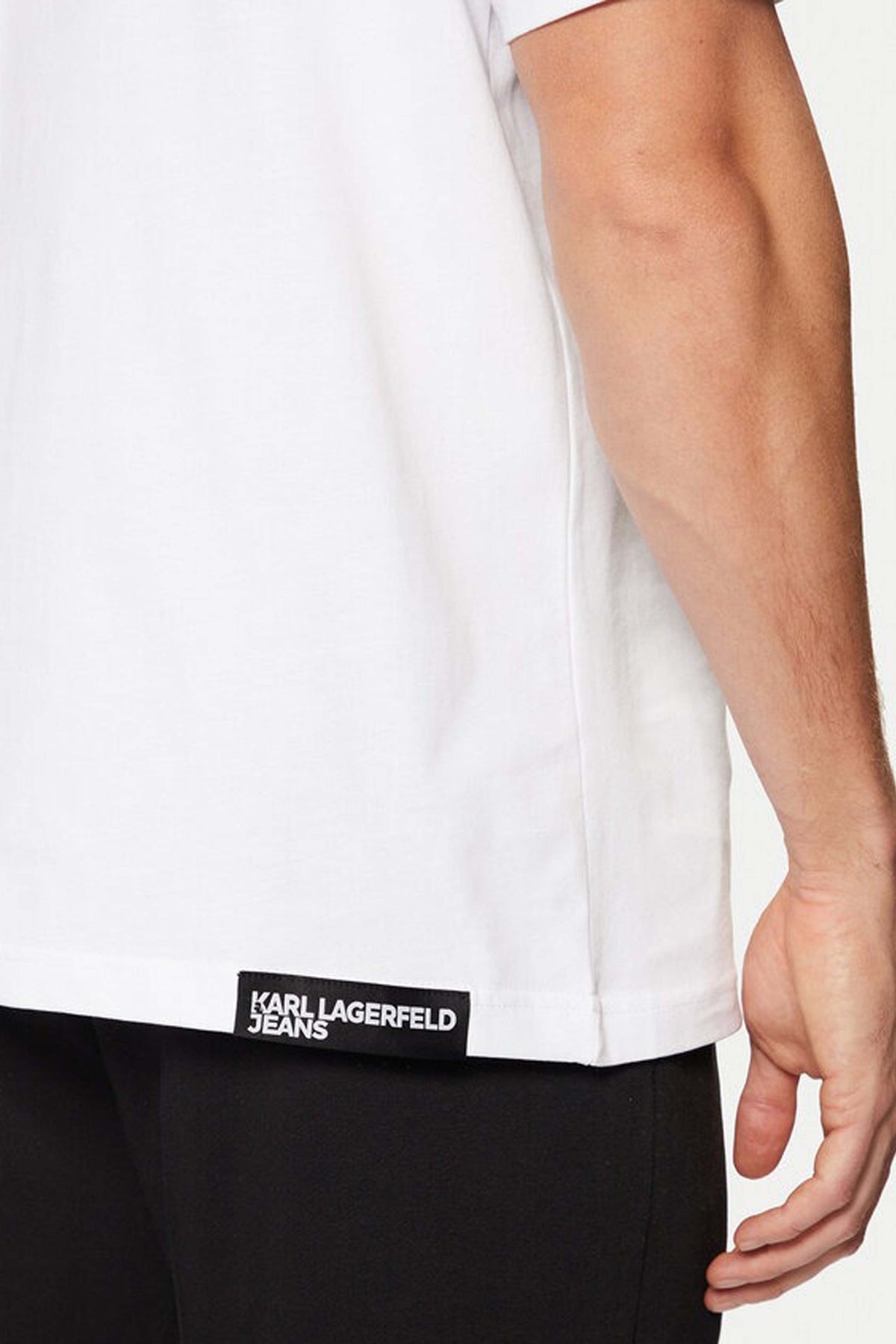 KARL LAGERFELD JEANS REG SS K LOGO TEE en color BLANCO (4)