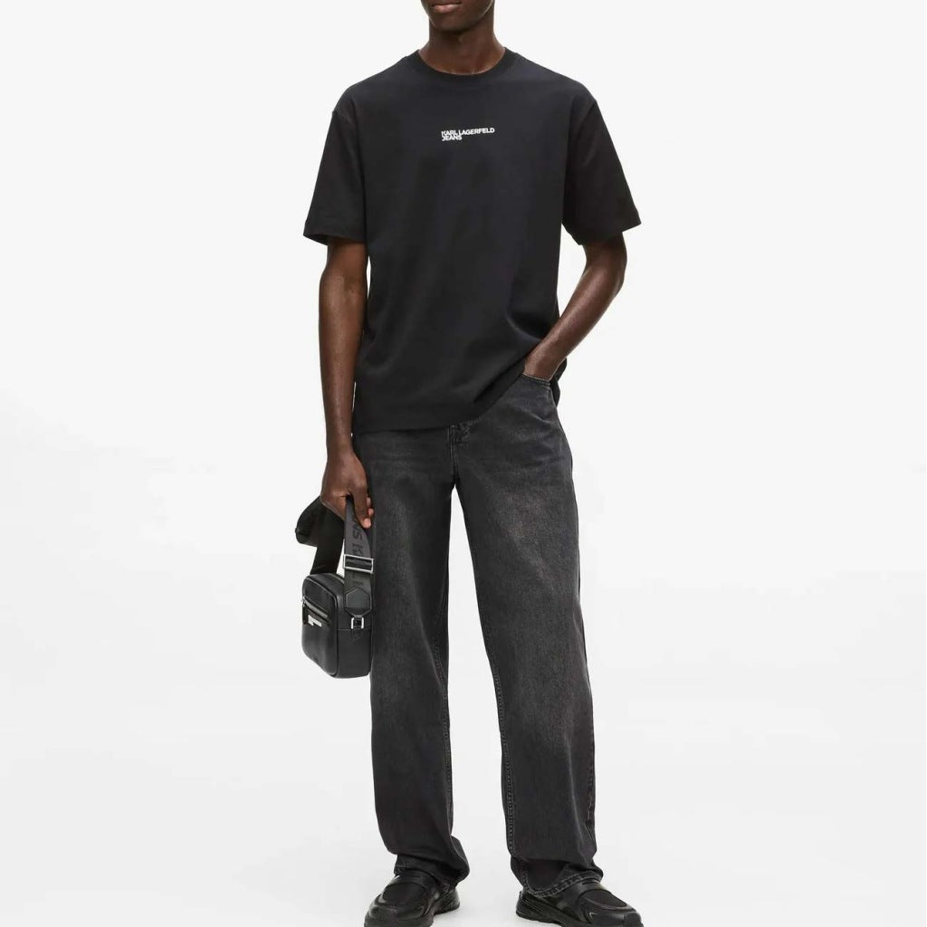 KARL LAGERFELD JEANS REG BACK FRAME TEE en color NEGRO (6)