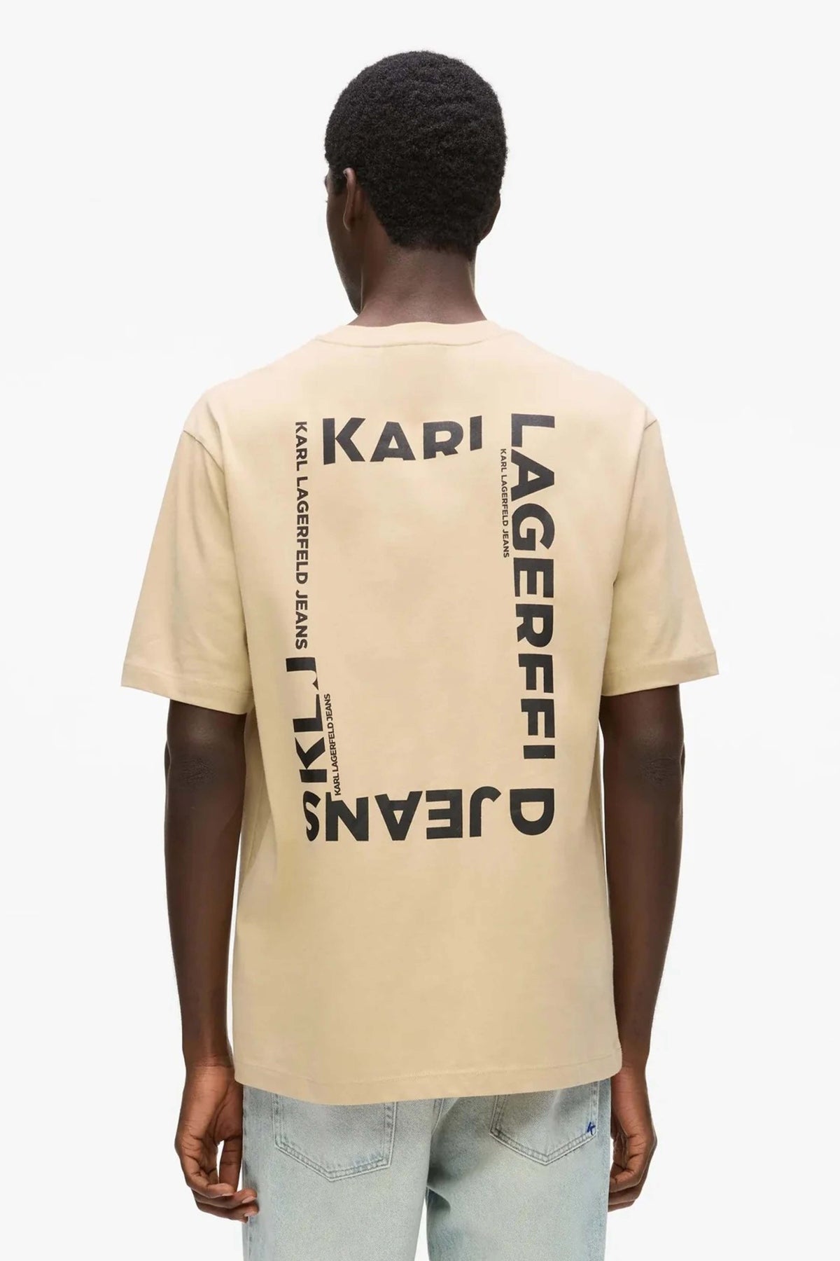 KARL LAGERFELD JEANS REG BACK FRAME TEE en color BEIS (2)