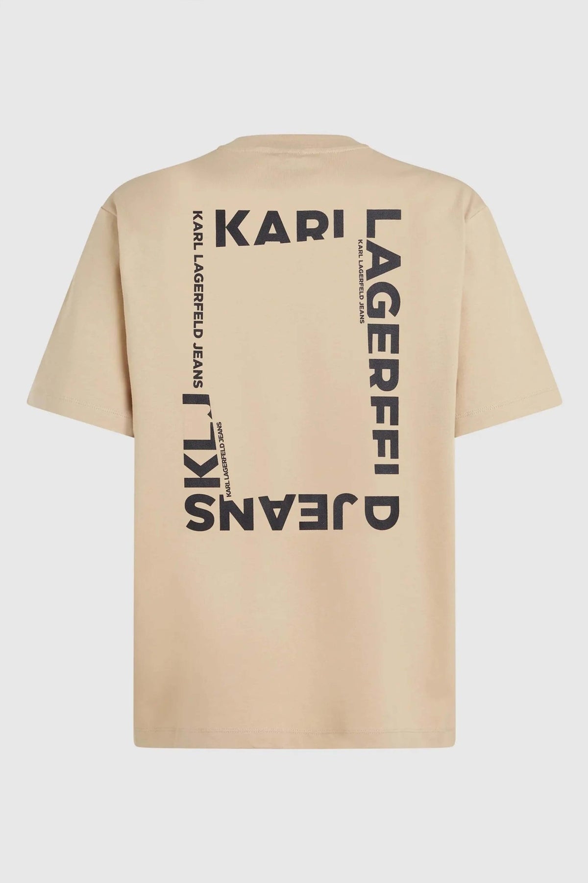 KARL LAGERFELD JEANS REG BACK FRAME TEE en color BEIS (4)