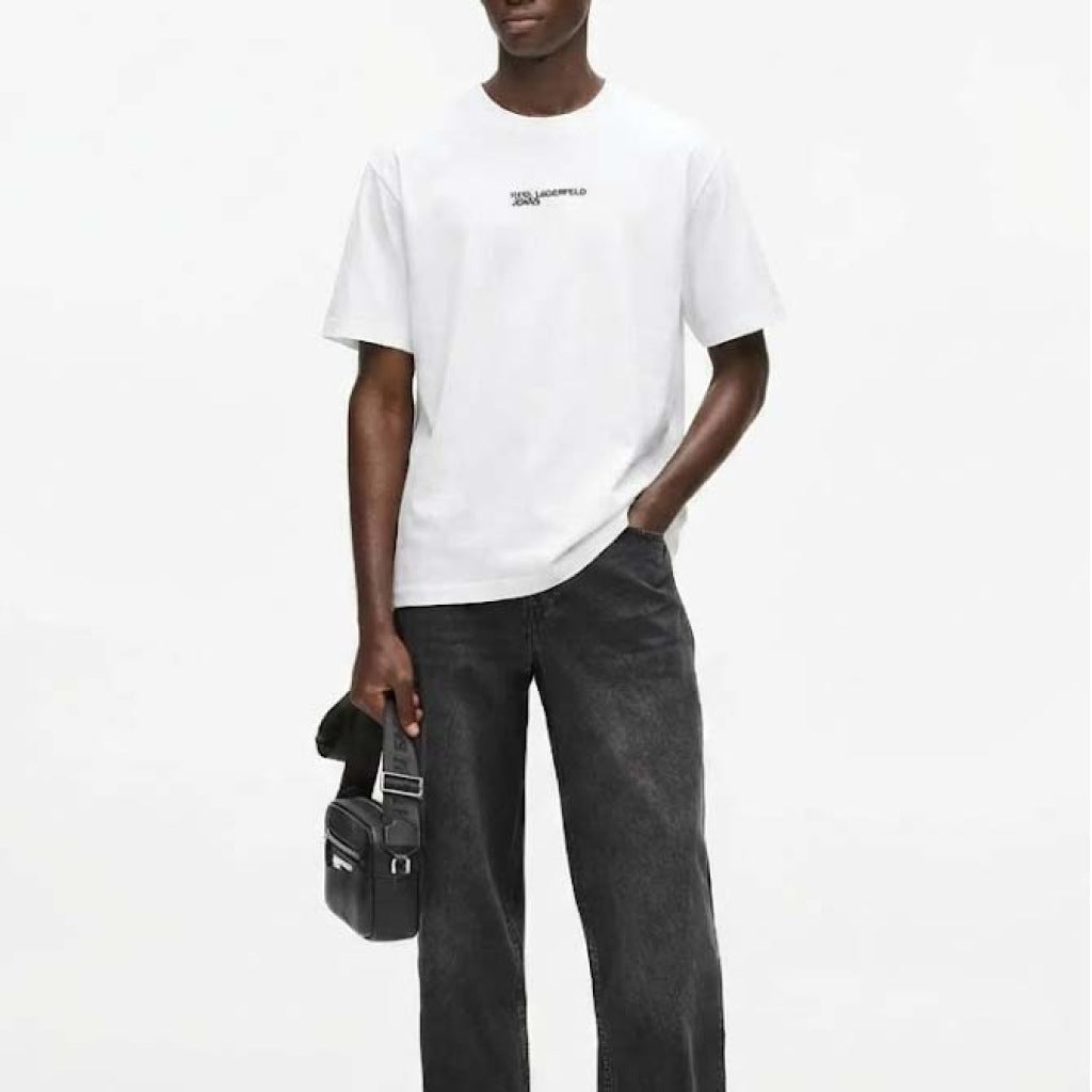 KARL LAGERFELD JEANS REG BACK FRAME TEE en color BLANCO (4)