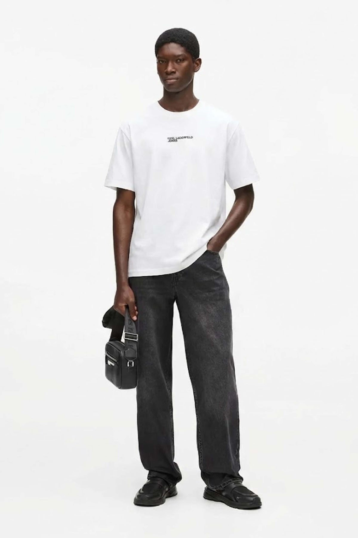 KARL LAGERFELD JEANS REG BACK FRAME TEE en color BLANCO (1)