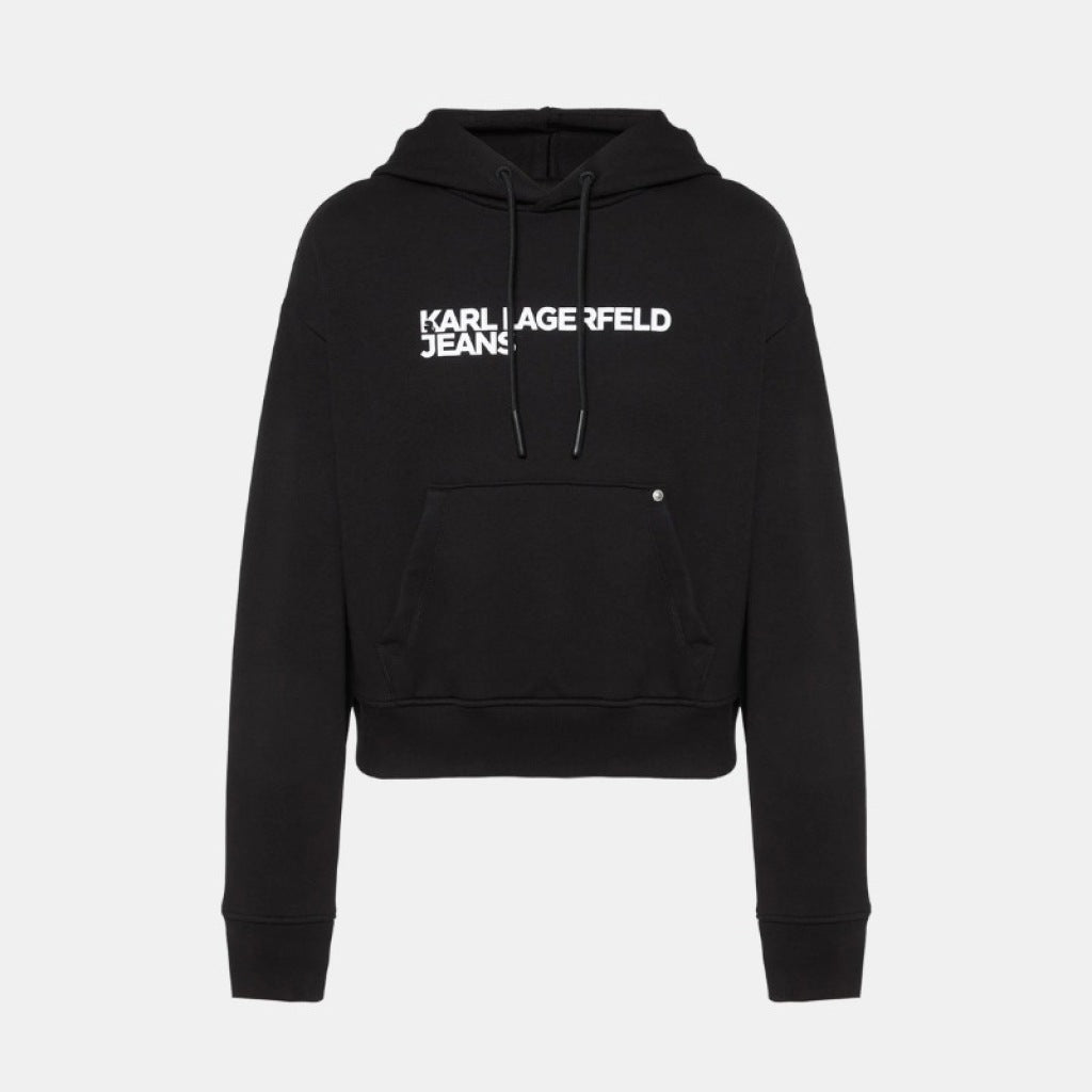 KARL LAGERFELD JEANS AW KLJ REG LOGO HOODIE en color NEGRO (4)