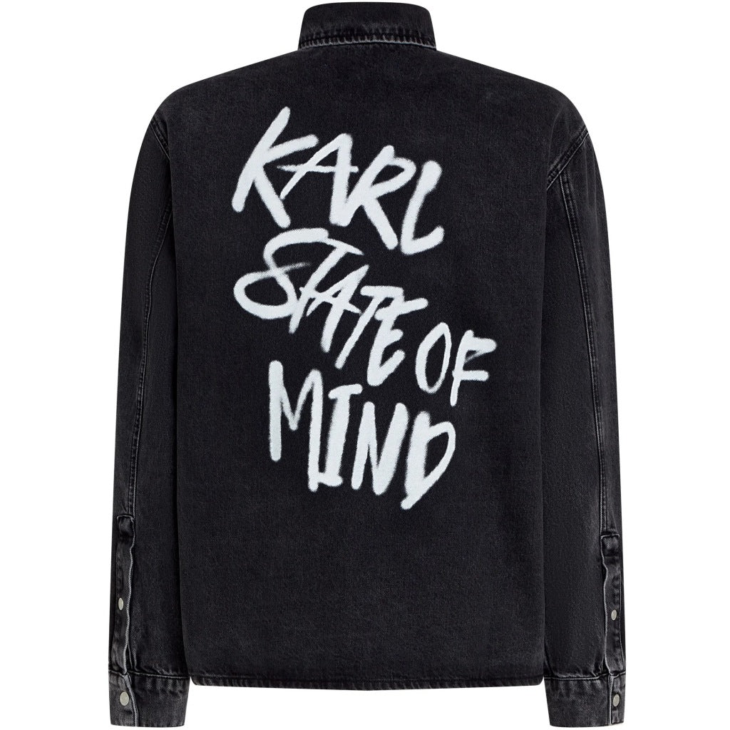 KARL LAGERFELD JEANS BM KLJ KARLISM OVERSHIRT en color NEGRO (5)