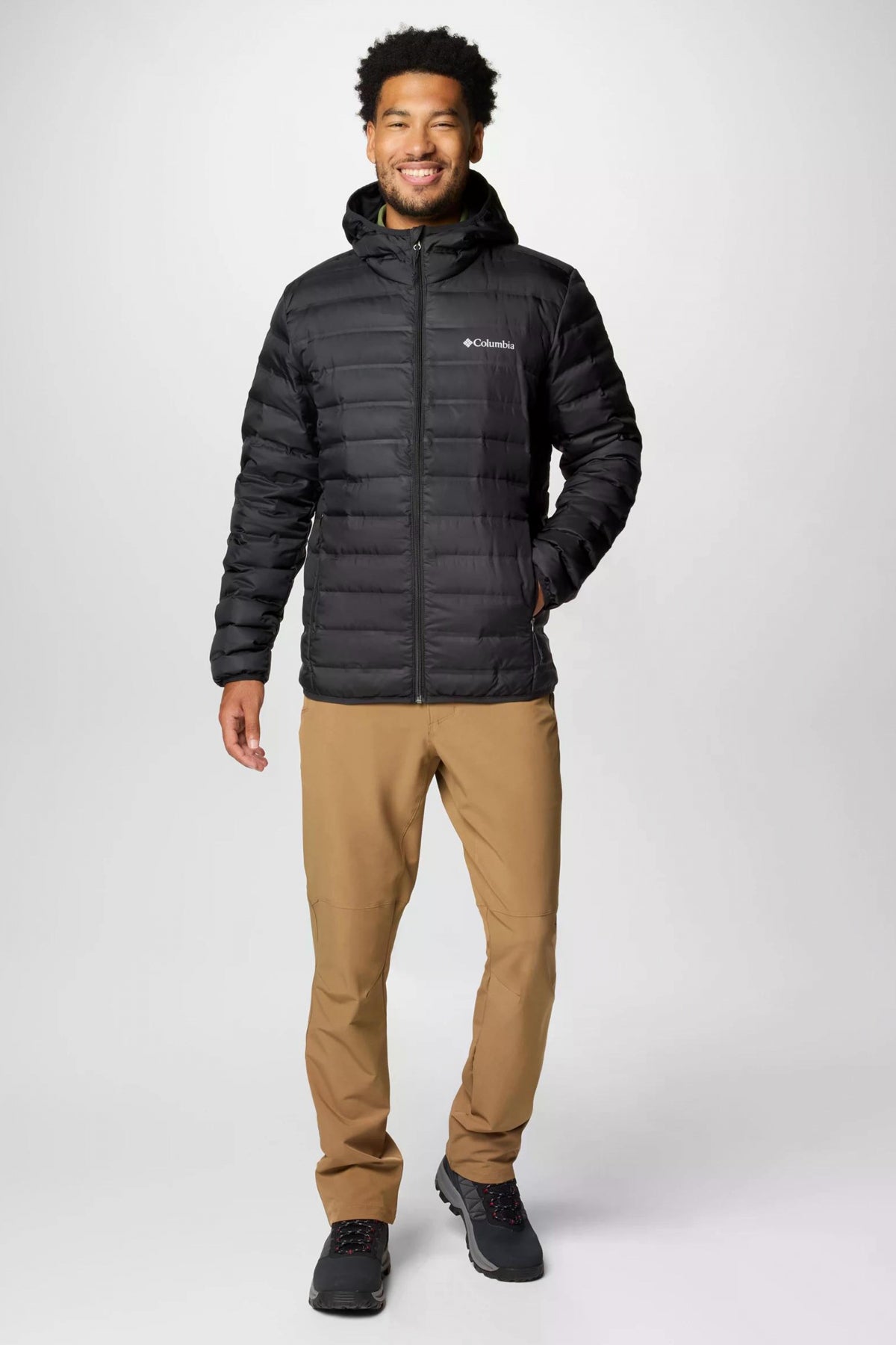 COLUMBIA LAKE II DOWN HOODED JACKET en color NEGRO (4)