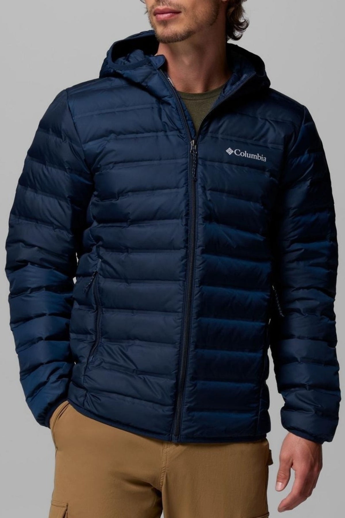 COLUMBIA LAKE II DOWN HOODED JACKET en color AZUL (1)