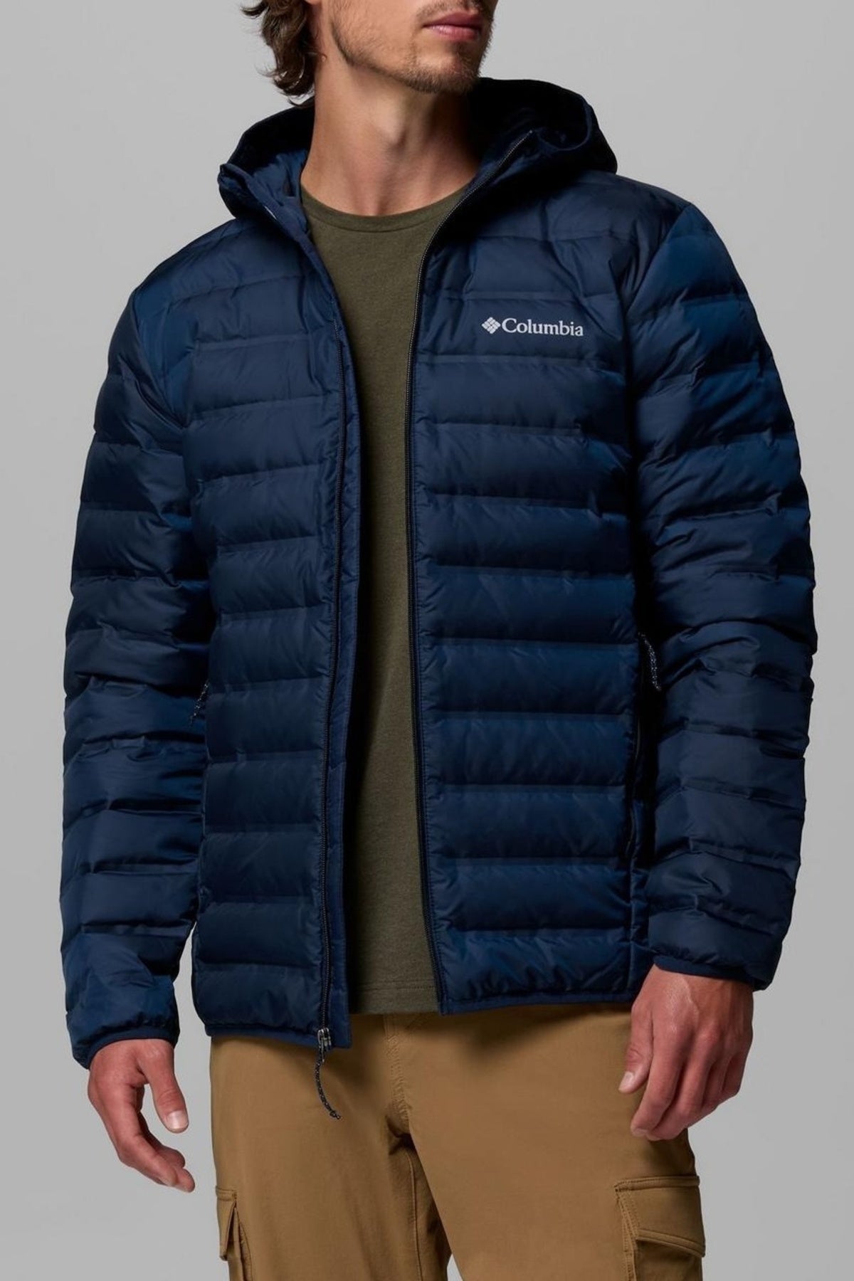 COLUMBIA LAKE II DOWN HOODED JACKET en color AZUL (3)