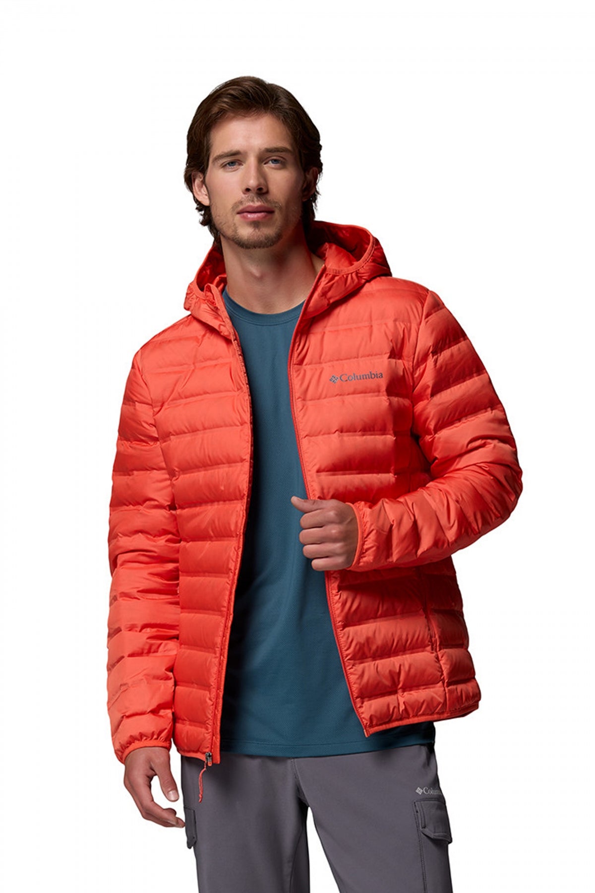 COLUMBIA LAKE II DOWN HOODED JACKET en color NARANJA (3)
