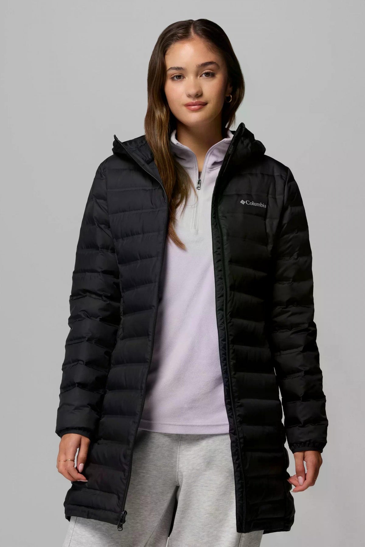 COLUMBIA LAKE II DOWN LONG HOOD en color NEGRO (1)