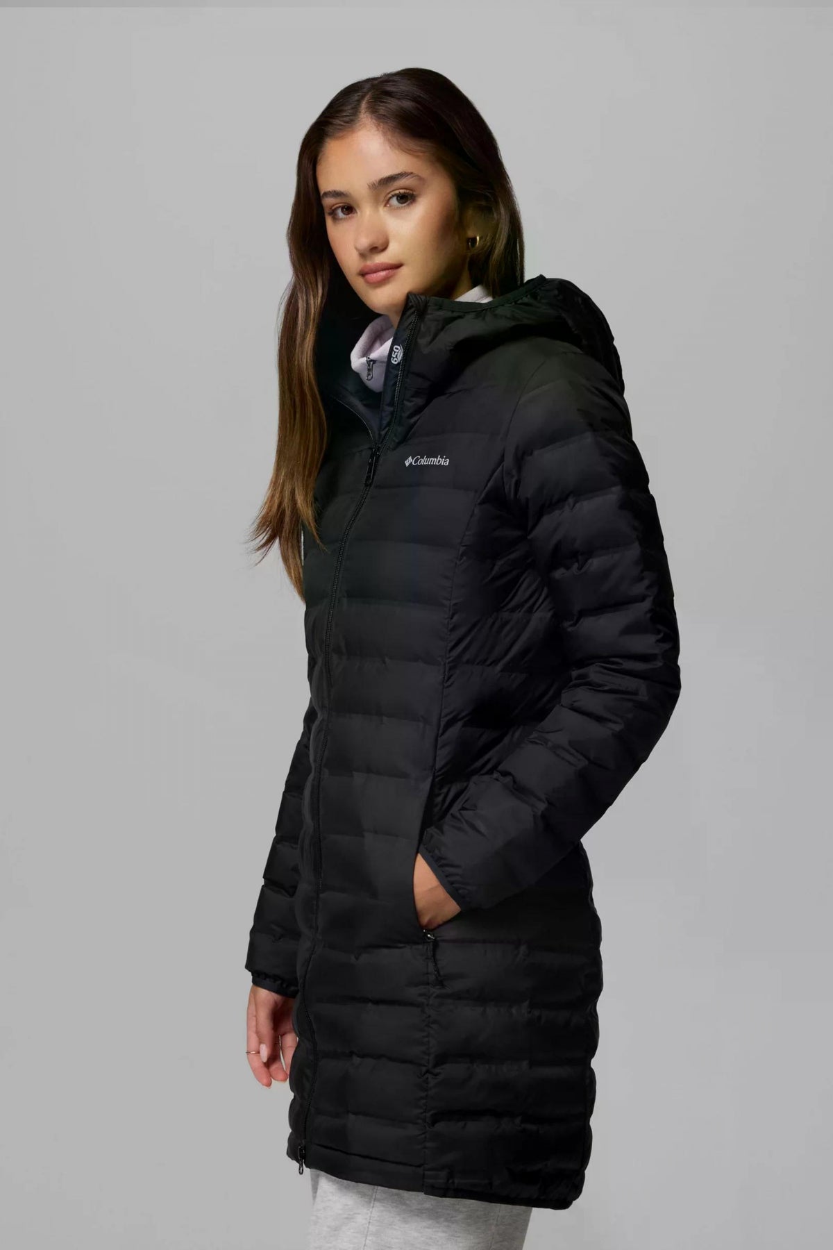 COLUMBIA LAKE II DOWN LONG HOOD en color NEGRO (3)