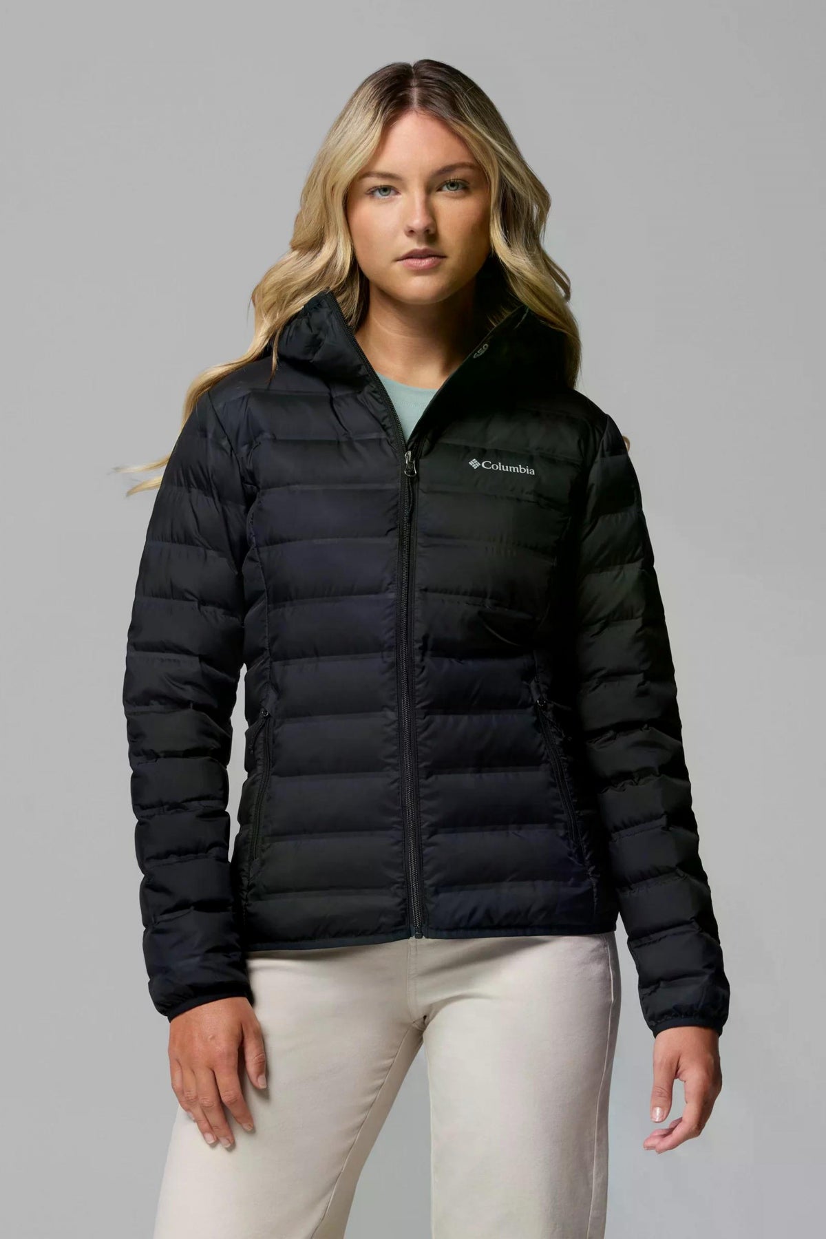 COLUMBIA LAKE II DOWN HOODED JA en color NEGRO (1)