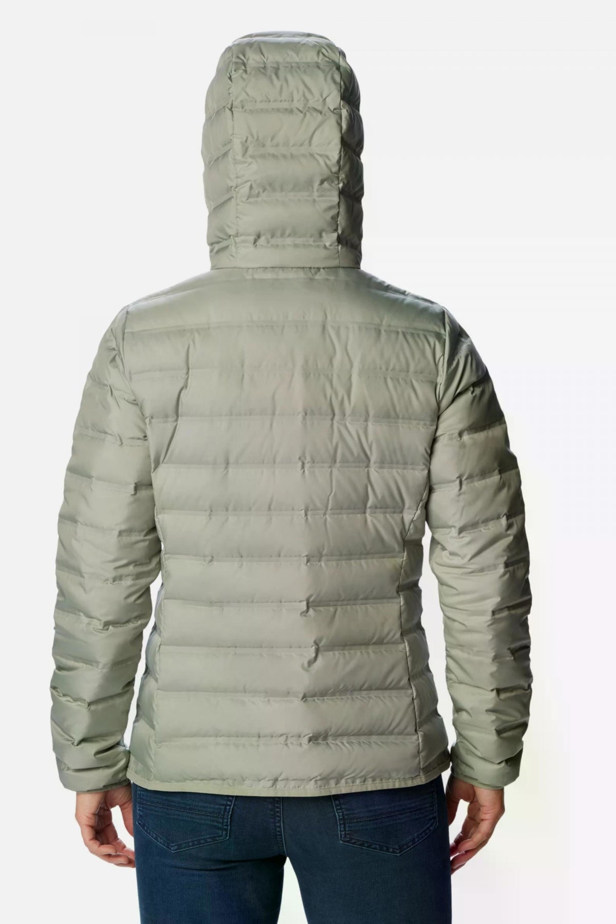 COLUMBIA LAKE II DOWN HOODED JA en color VERDE (2)